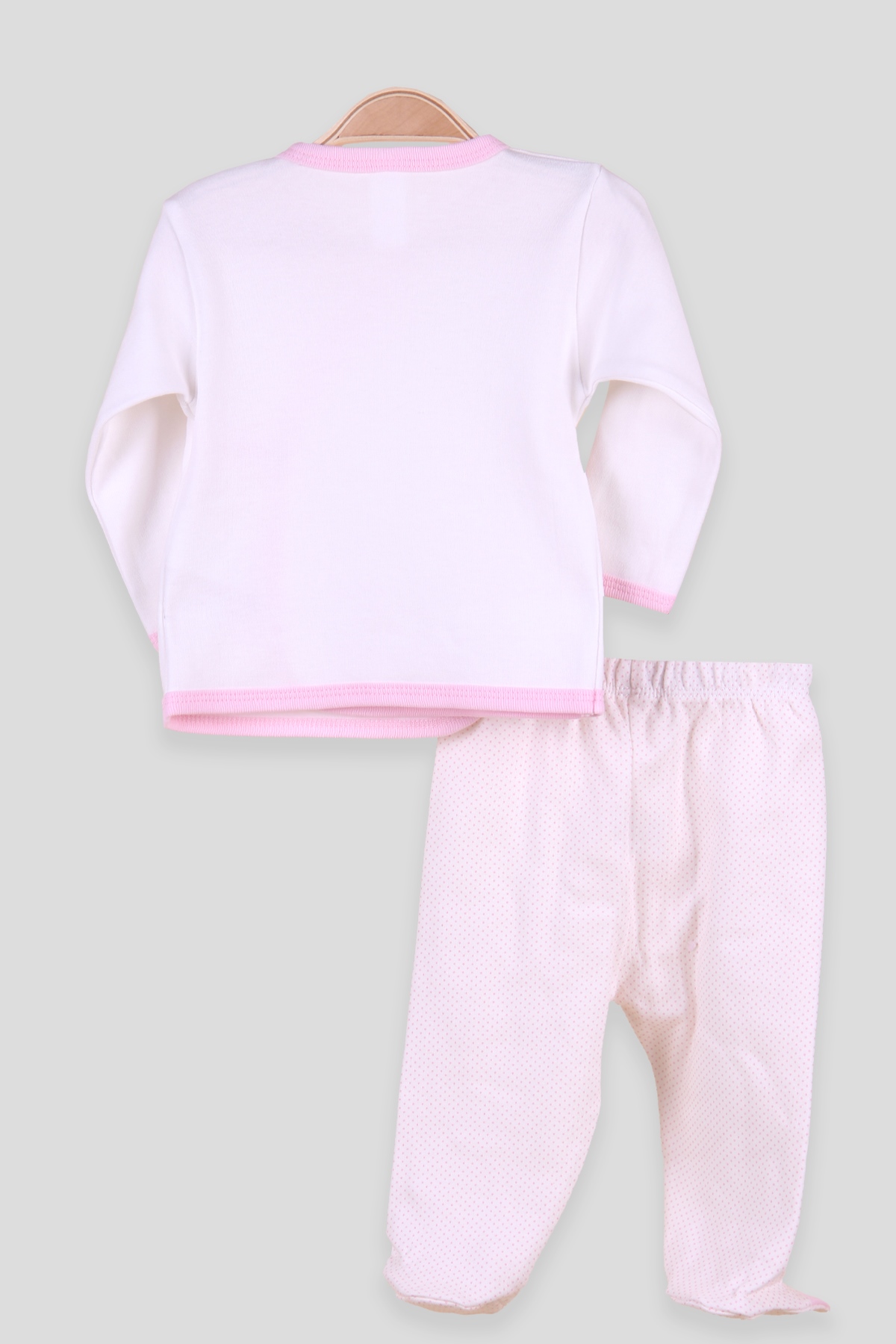 Breeze Kız Bebek Hastane Çıkışı 3 lü Kuş Nakışlı Pembe (0-3 Ay-4 Ay)