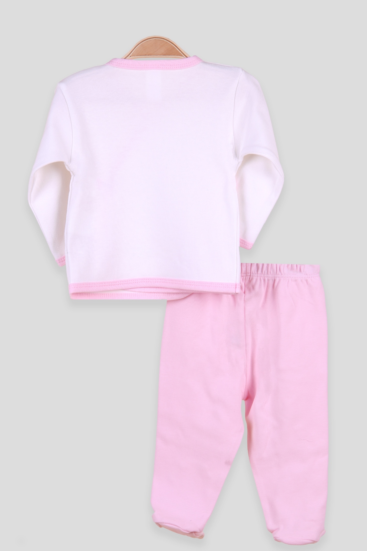 Breeze Kız Bebek Hastane Çıkışı 3 lü Kuş Nakışlı Pembe (0-3 Ay-4 Ay)