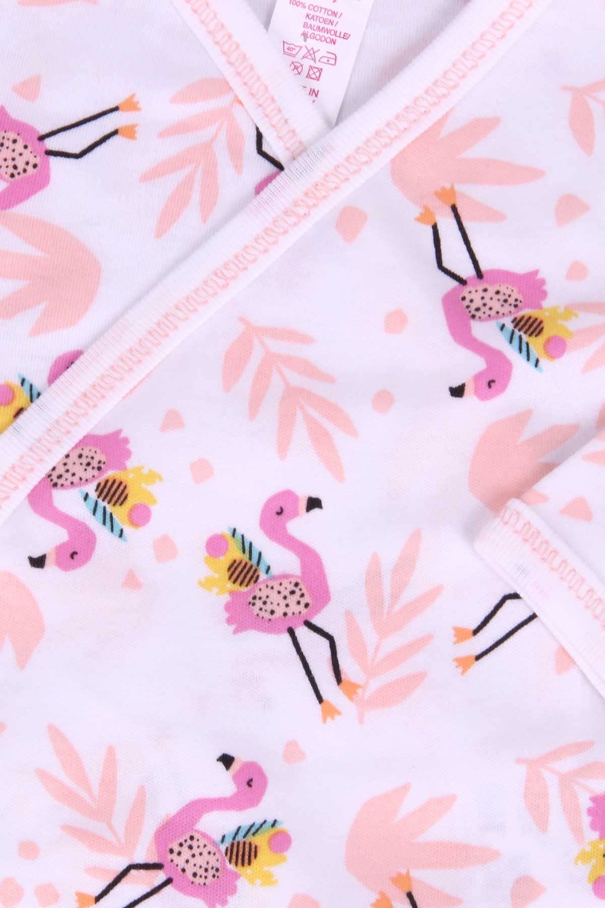 Breeze Kız Bebek Hastane Çıkışı 5 li Flamingo Desenli Ekru (0-3 Ay)