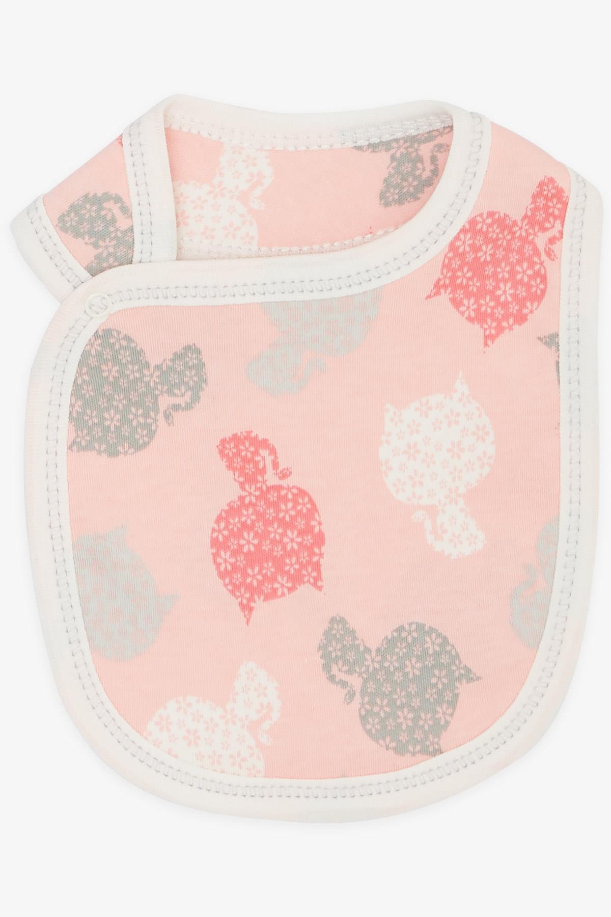 Breeze Kız Bebek Hastane Çıkışı 5 li Sevimli Kedicik Desenli Pembe (0-3 Ay)