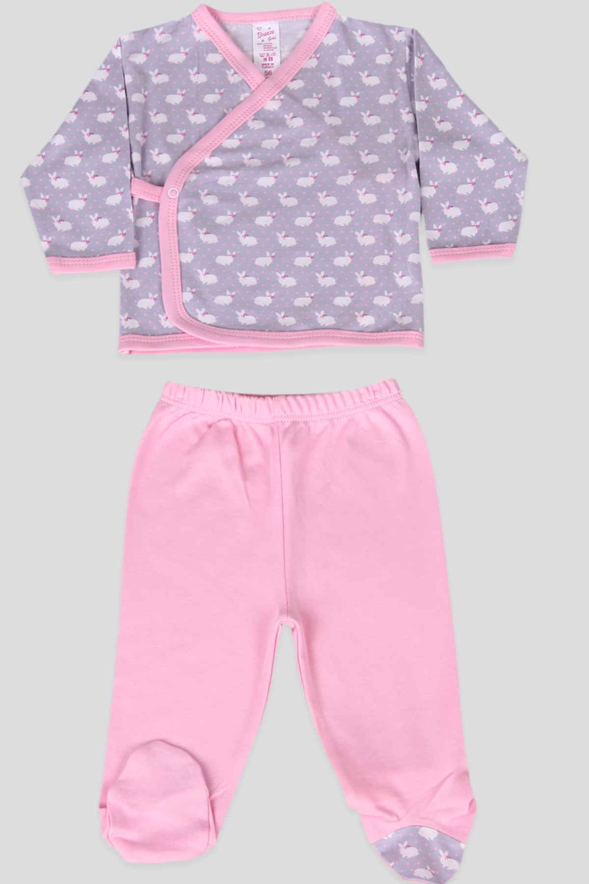 Breeze Kız Bebek Hastane Çıkışı 5 li Tavşanlı Pembe (0-3 Ay)