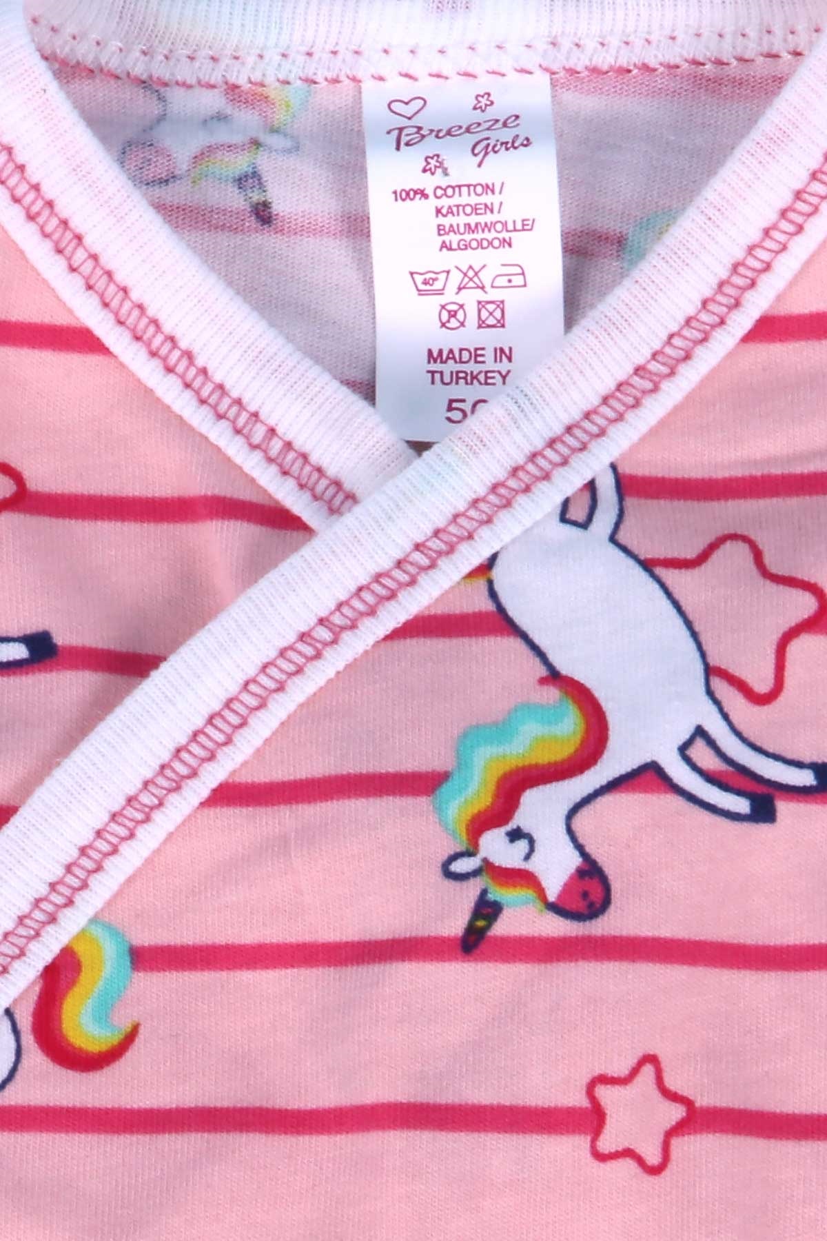 Breeze Kız Bebek Hastane Çıkışı 5 li Unicorn Somon (0-3 Ay)