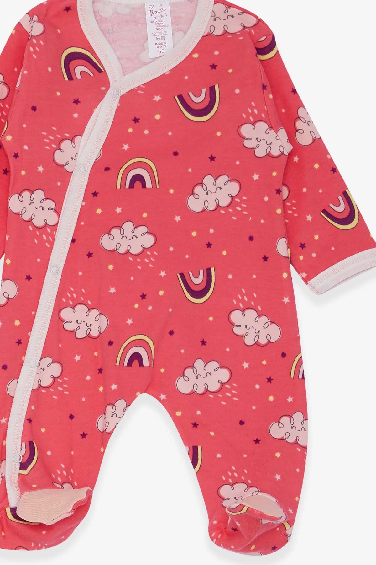 Breeze Kız Bebek Hastane Çıkışı 8 li Bulut Desenli Pembe (0-3 Ay)