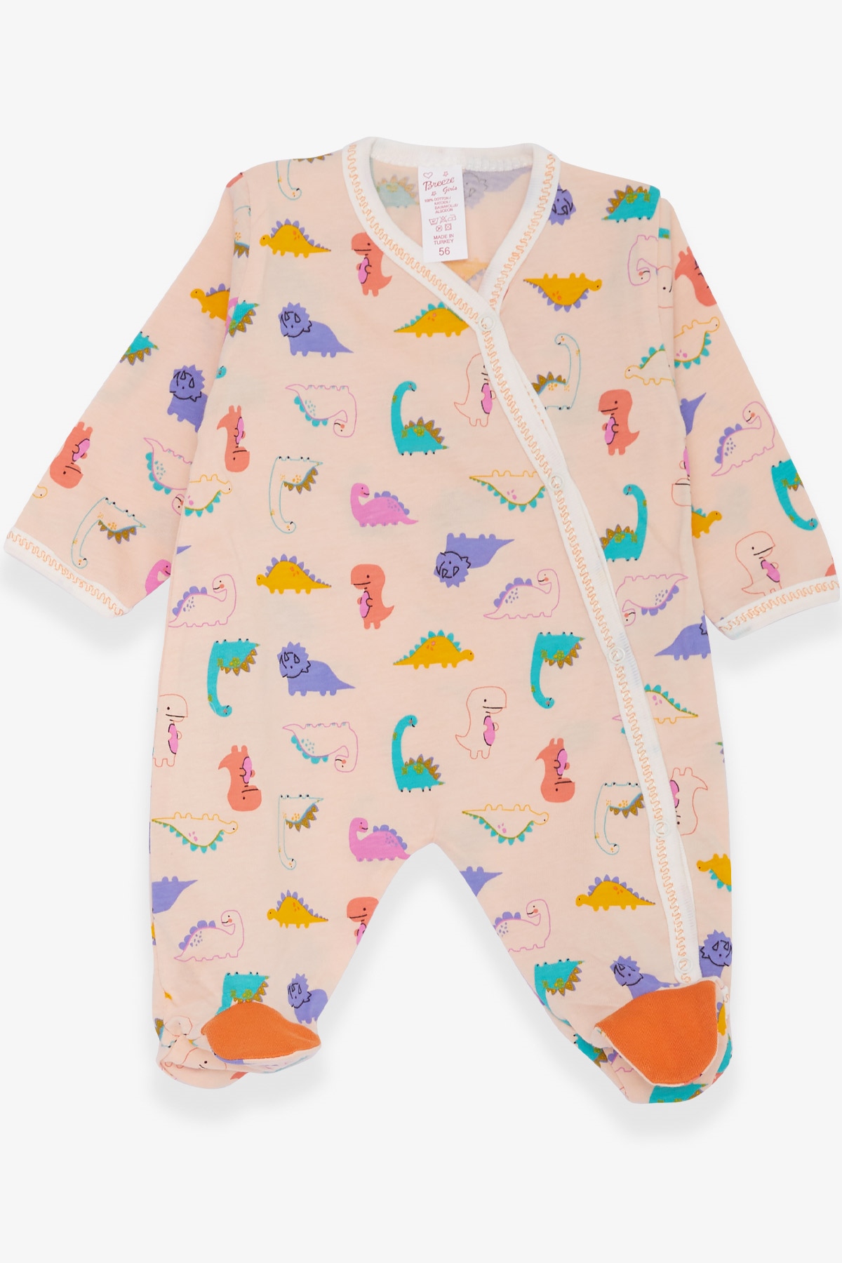 Breeze Kız Bebek Hastane Çıkışı 8 li Bebek Dinozor Desenli Pudra (0-3 Ay)
