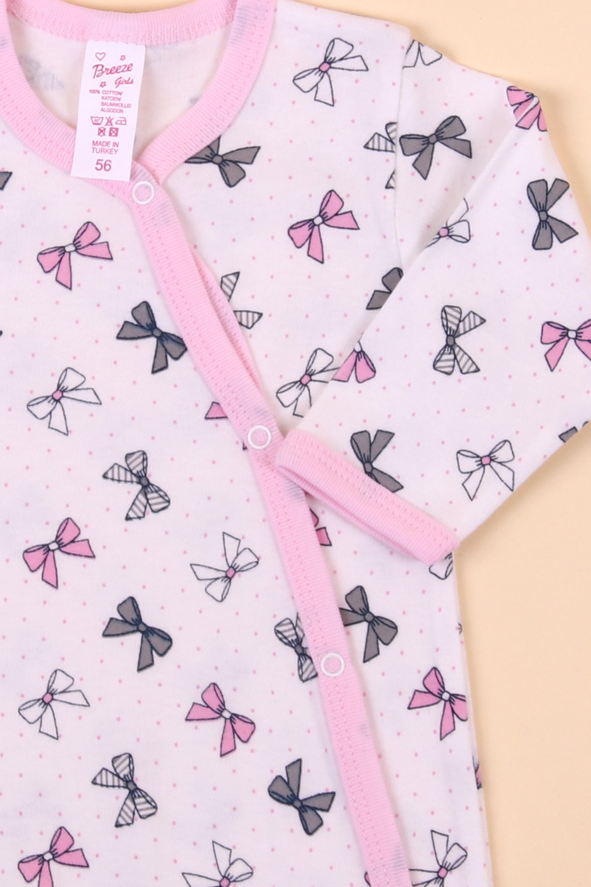 Breeze Kız Bebek Hastane Çıkışı 8 li Kurdela Baskılı Pembe (0-3 Ay)