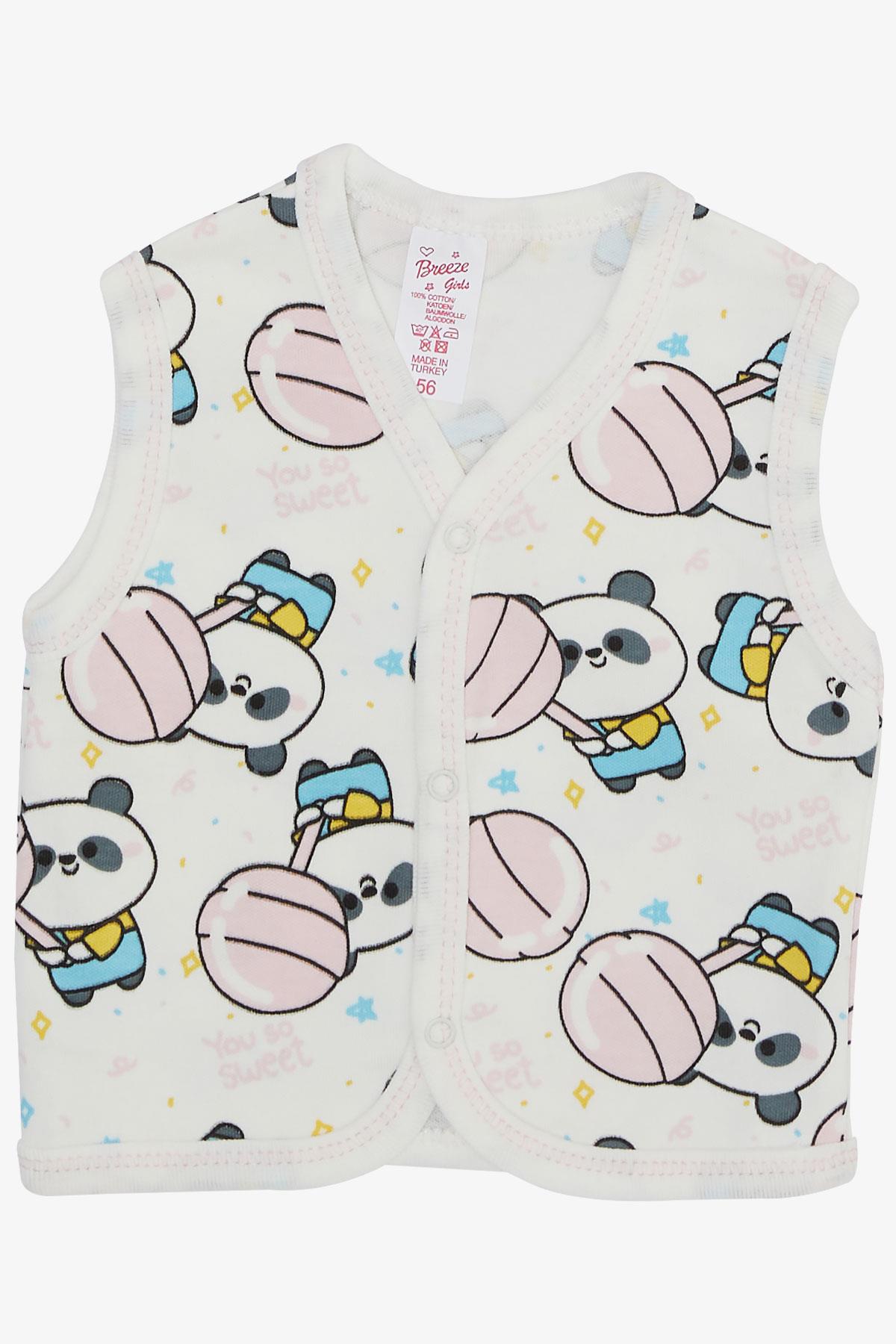 Breeze Kız Bebek Hastane Çıkışı 8 li Sevimli Şekerci Panda Desenli Beyaz (0-3 Ay)