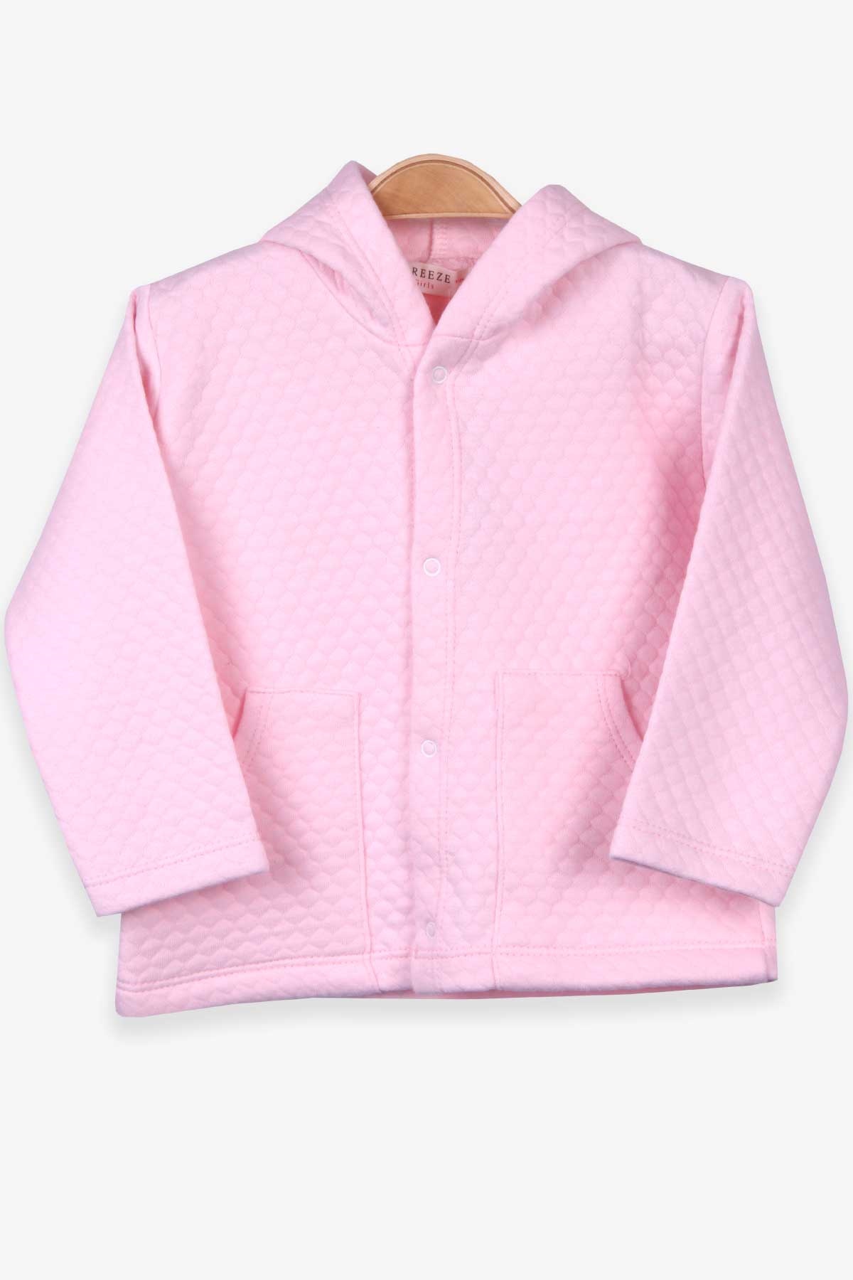 Breeze Kız Bebek Hırka Basic Pudra (0-3-9 Ay)