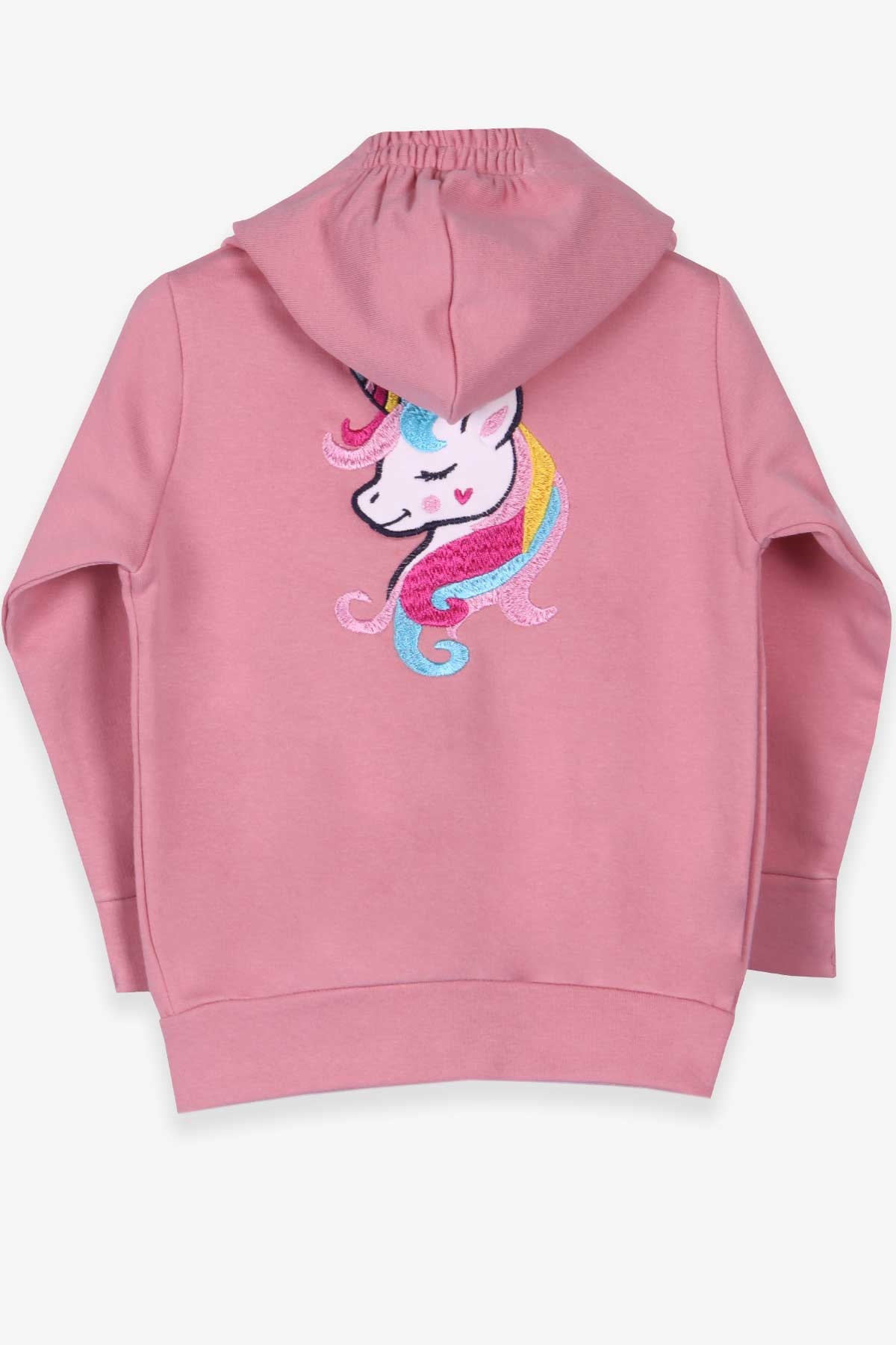 Breeze Kız Bebek Hırka Unicorn Gülkurusu (9 Ay-3 Yaş)