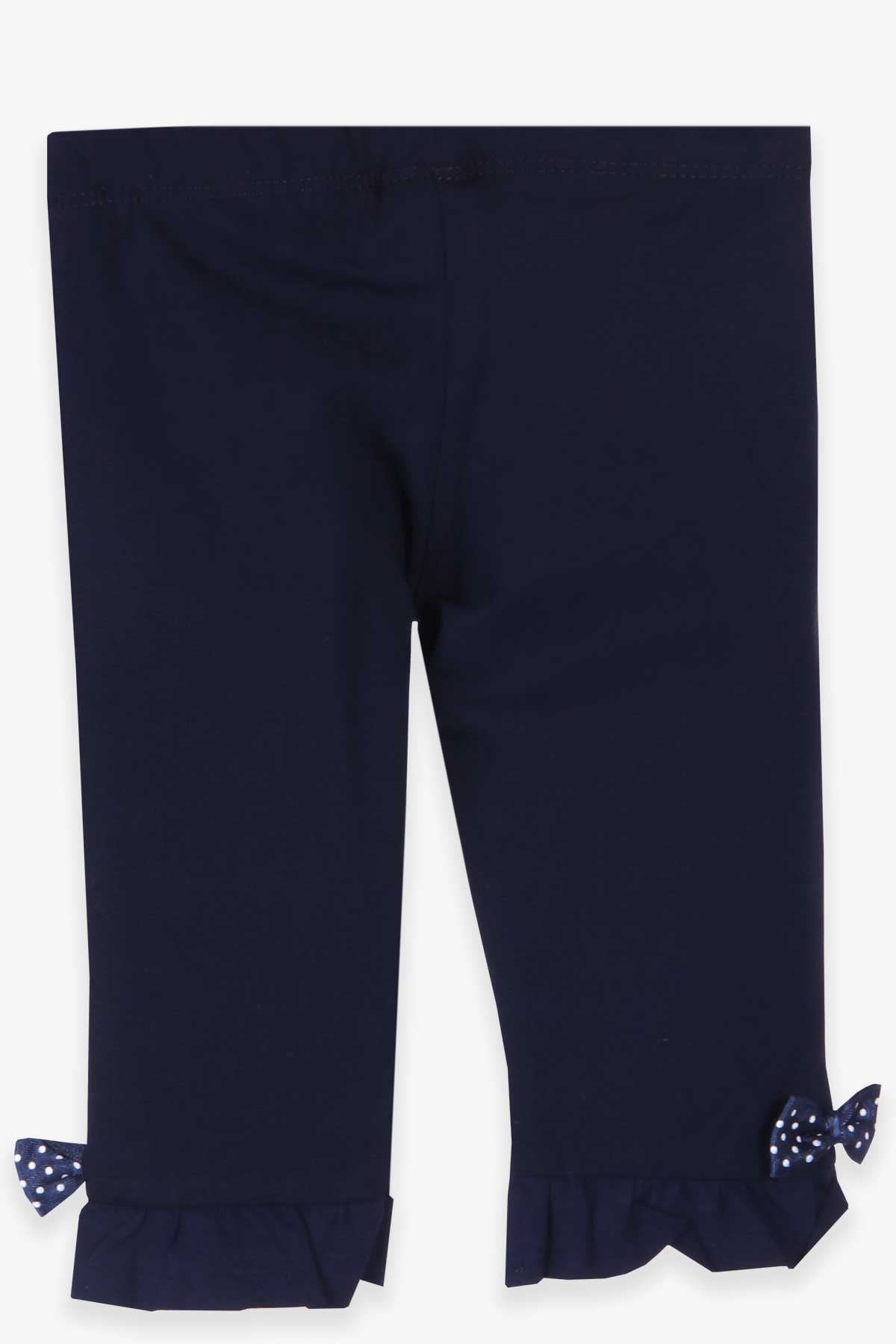 Breeze Kız Bebek Kapri Fiyonklu Fırfırlı Lacivert (9 Ay-5 Yaş)