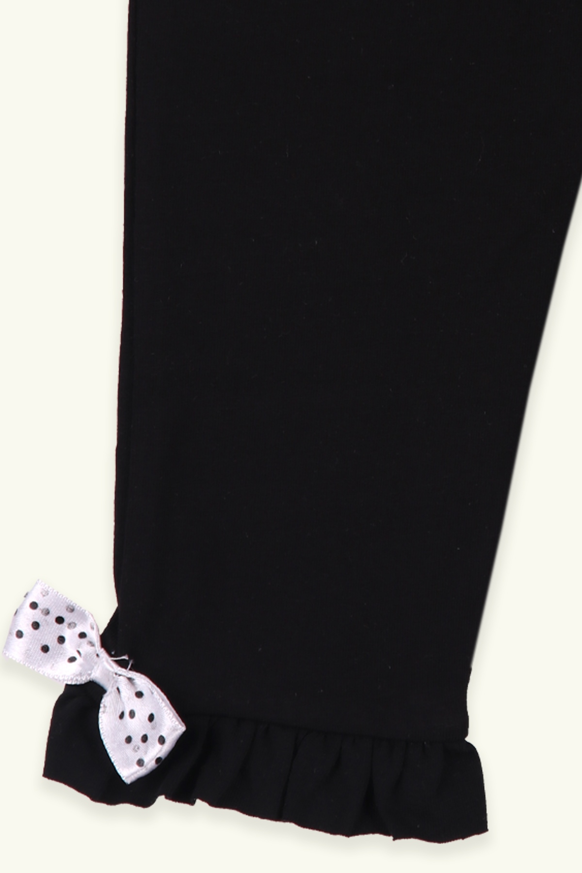 Breeze Kız Bebek Kapri Fiyonklu Fırfırlı Siyah (9 Ay-5 Yaş)