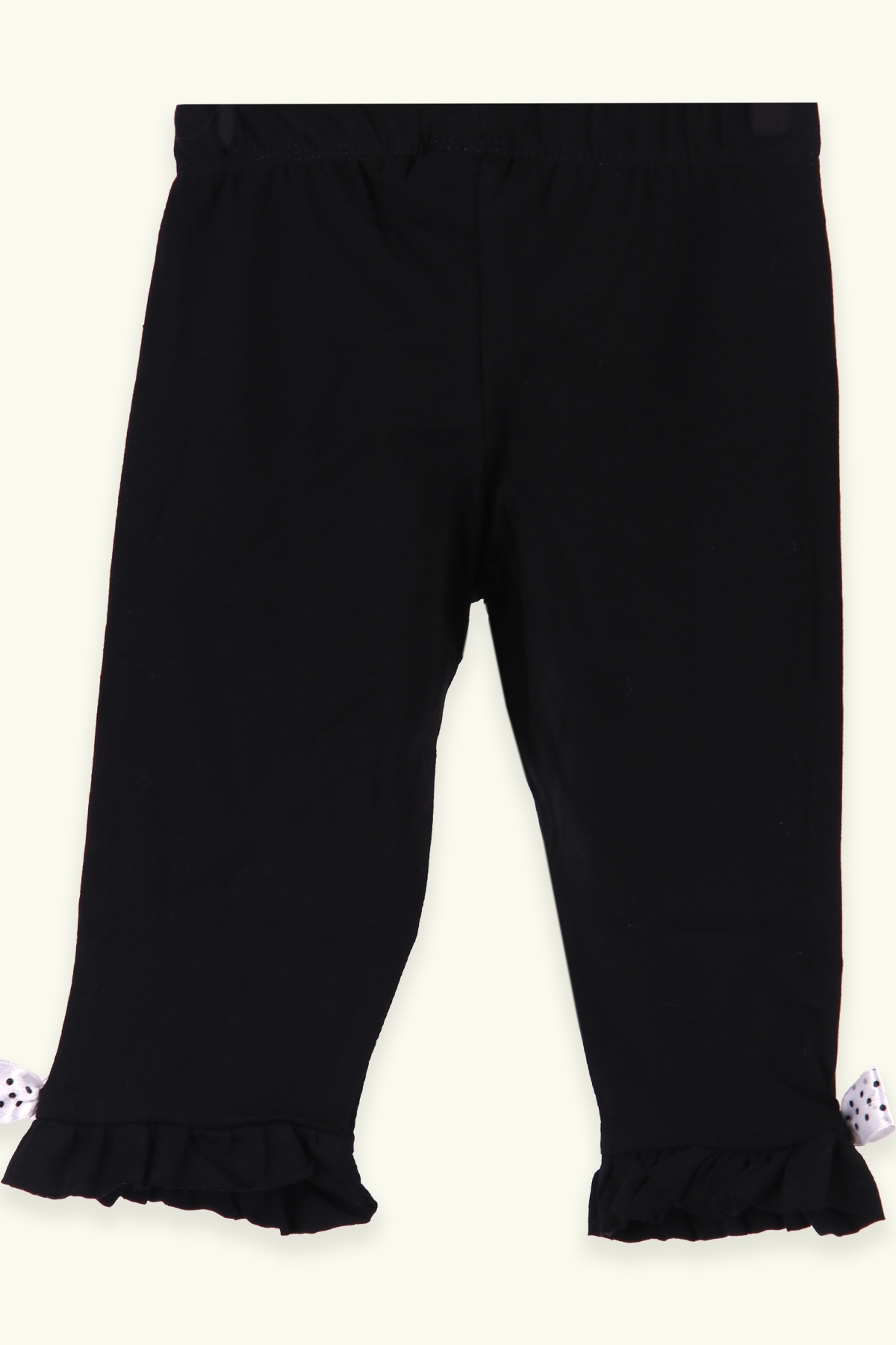 Breeze Kız Bebek Kapri Fiyonklu Fırfırlı Siyah (9 Ay-5 Yaş)