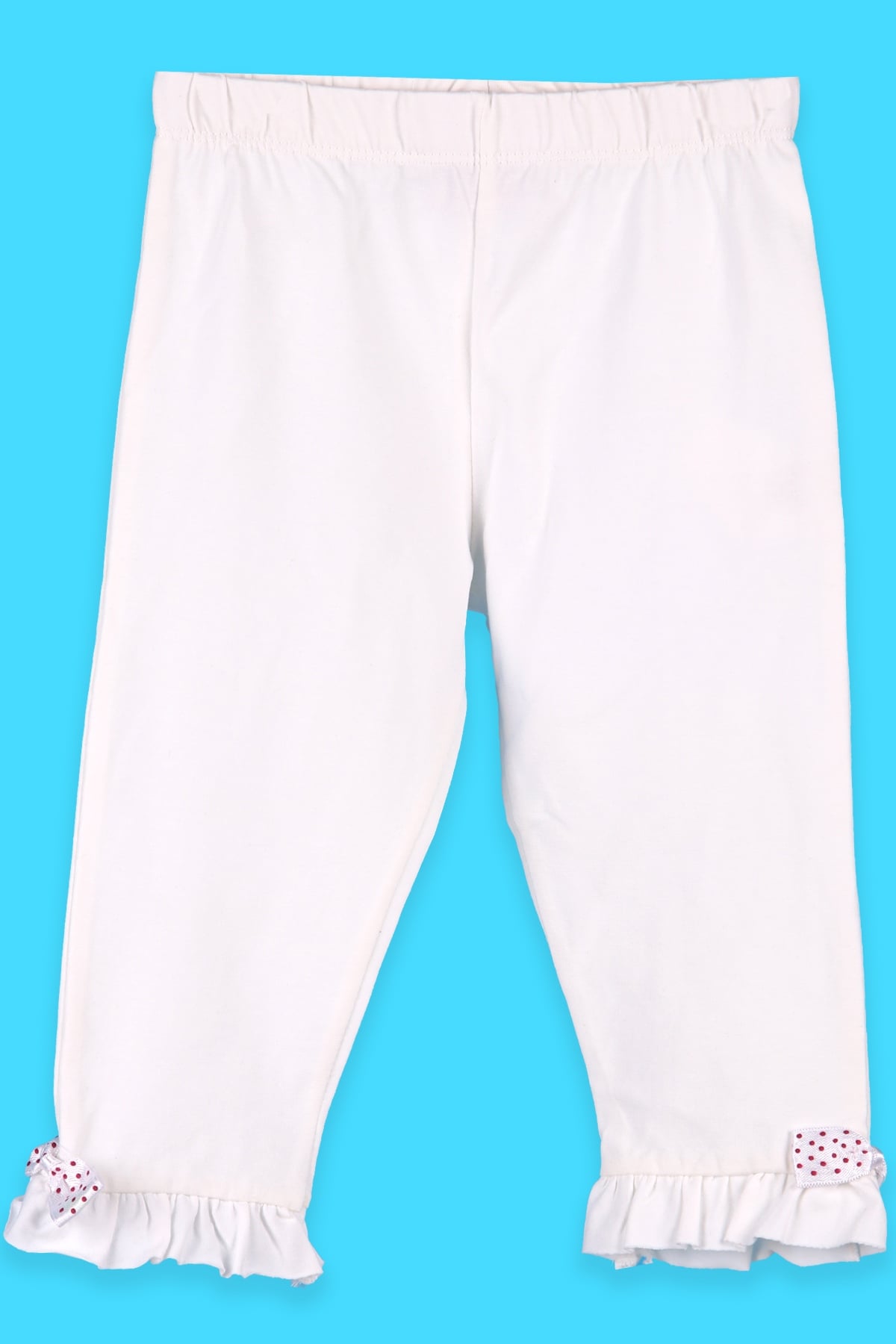 Breeze Kız Bebek Kapri Fiyonklu Fırfırlı Ekru (9 Ay-5 Yaş)