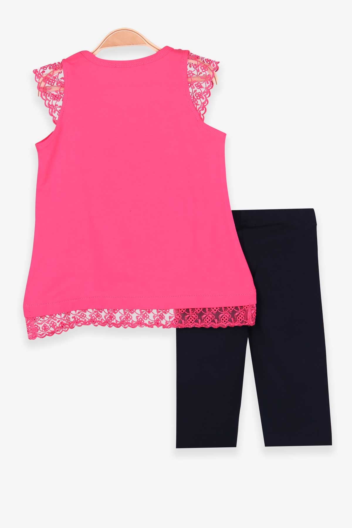 Breeze Kız Bebek Kapri Taytlı Takım Kız Baskılı Pembe (2 Yaş)