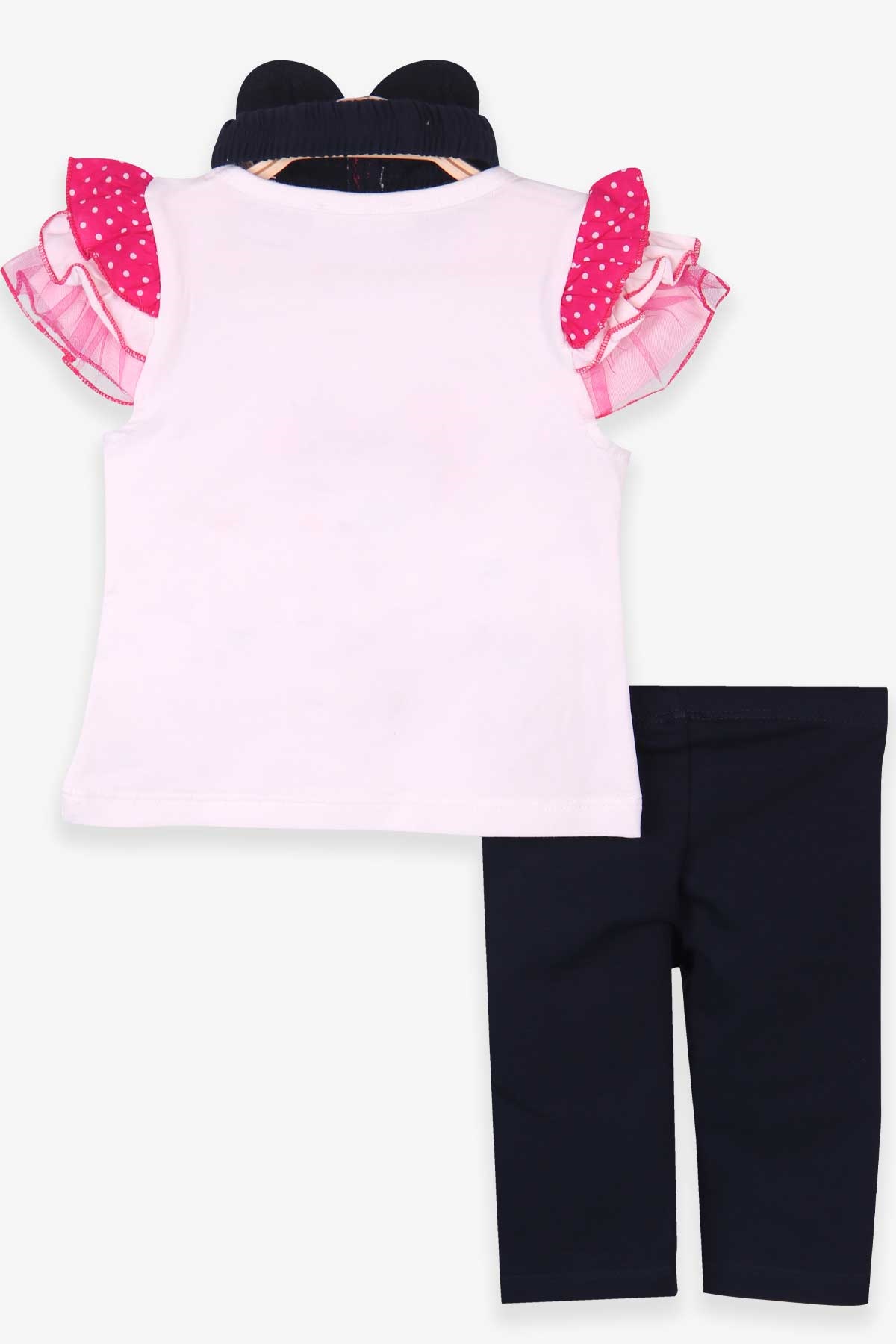 Breeze Kız Bebek Kapri Taytlı Takım Kulaklı Bandanalı Ekru (6 Ay-2 Yaş)