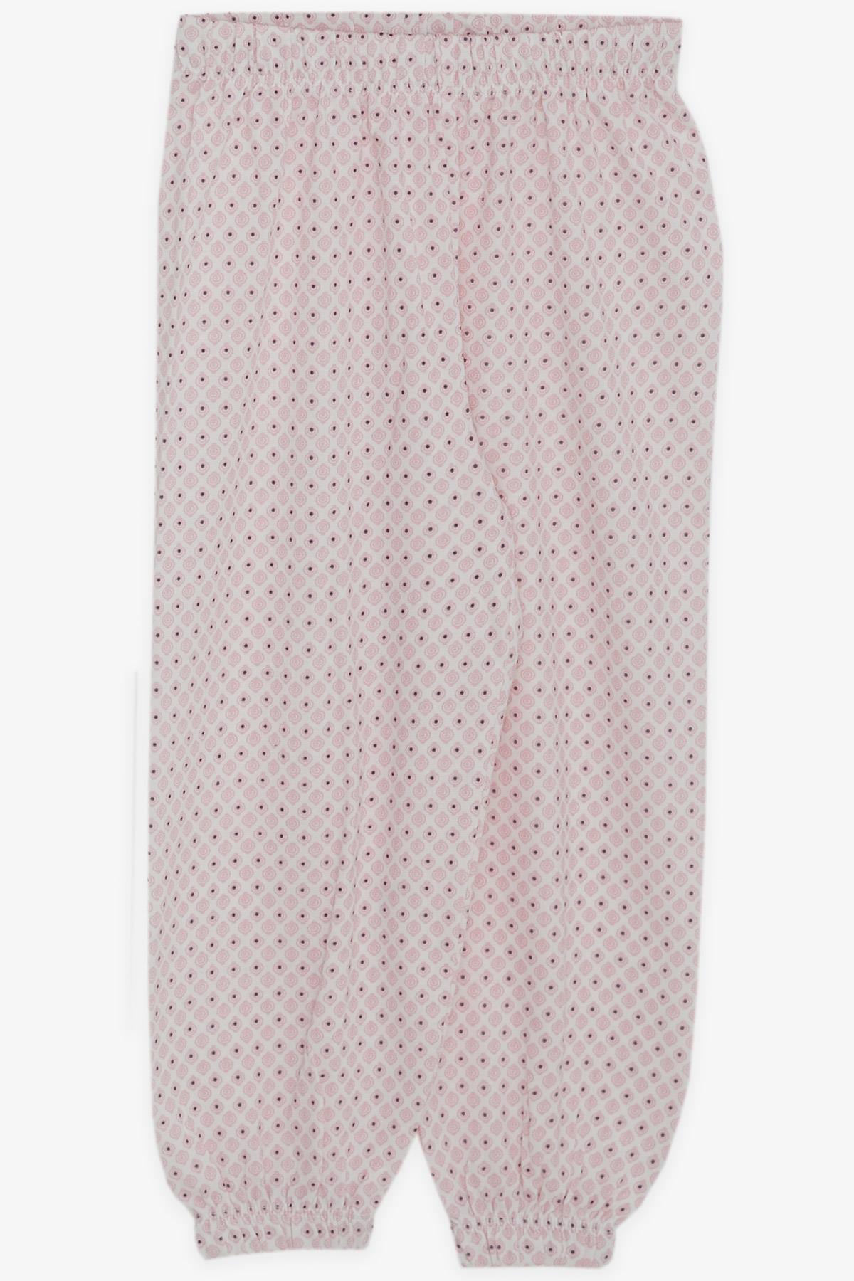 Breeze Kız Bebek Kısa Kollu Pijama Takımı Desenli Pembe (9 Ay-3 Yaş)