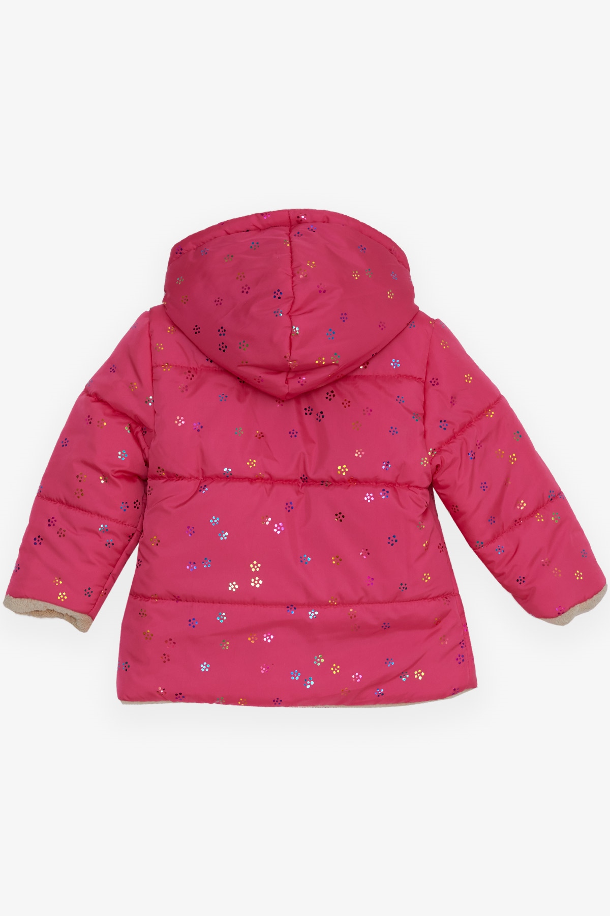 Breeze Kız Bebek Mont Renkli Sim Desenli Fuşya (6 Ay-2 Yaş)