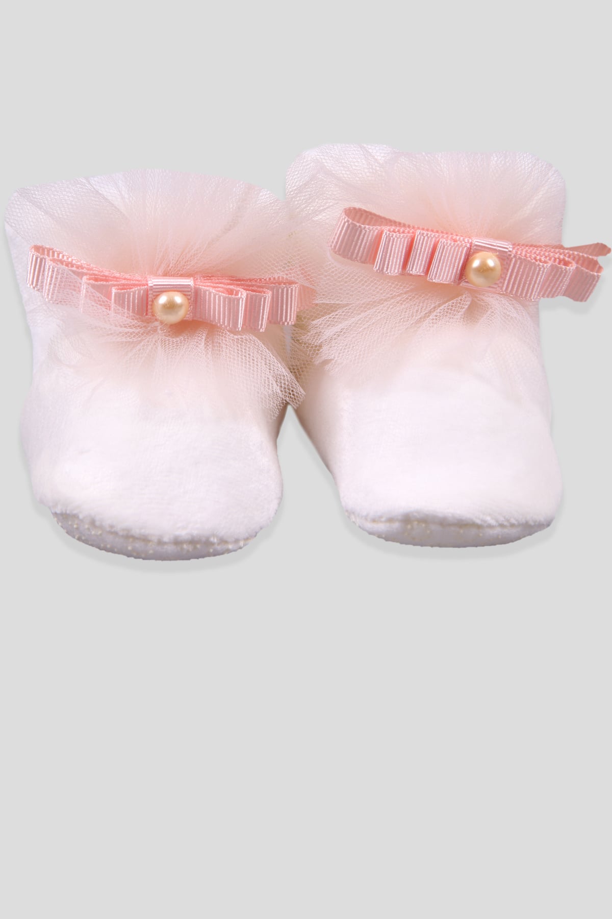 Breeze Kız Bebek Panduf İncili Somon (Standart)