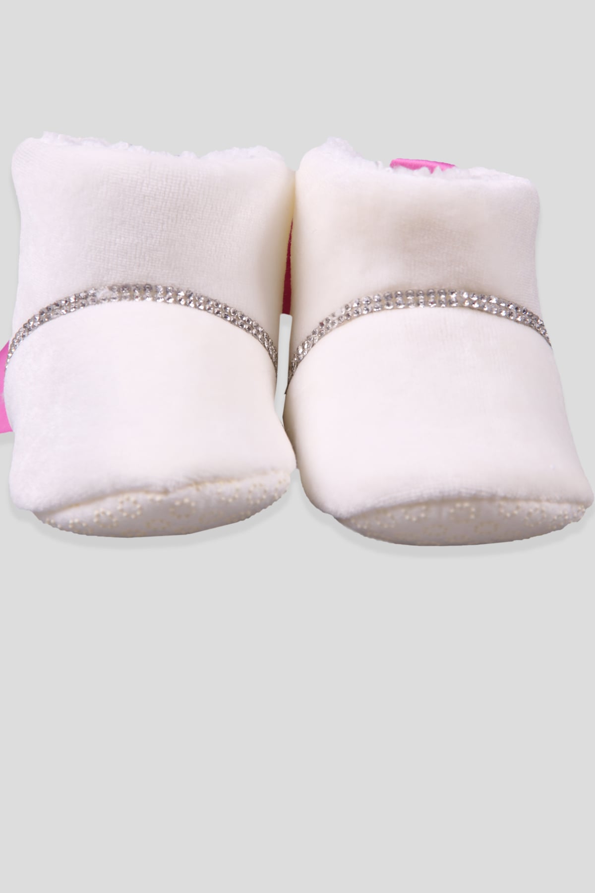 Breeze Kız Bebek Panduf Taşlı Fiyonklu Fuşya (Standart)