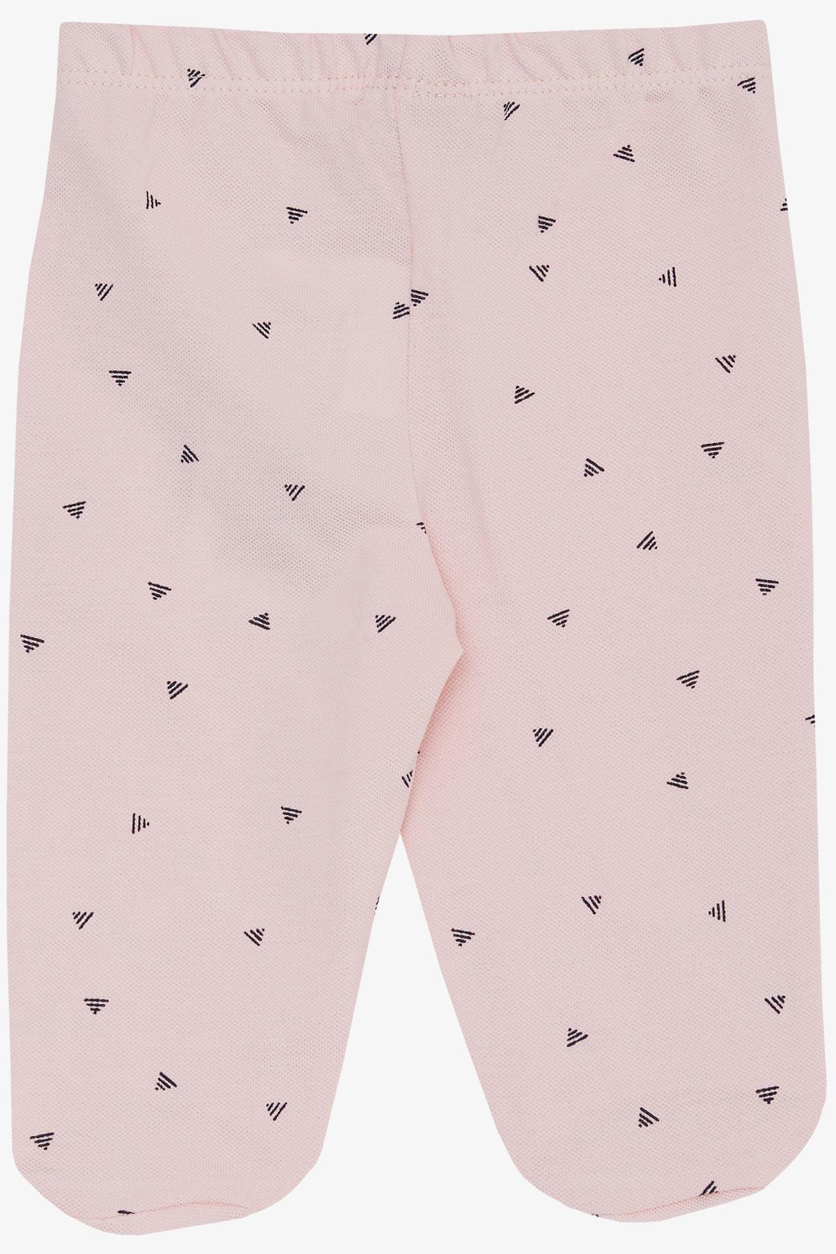 Breeze Kız Bebek Patikli Alt Desenli Pembe (6 Ay)