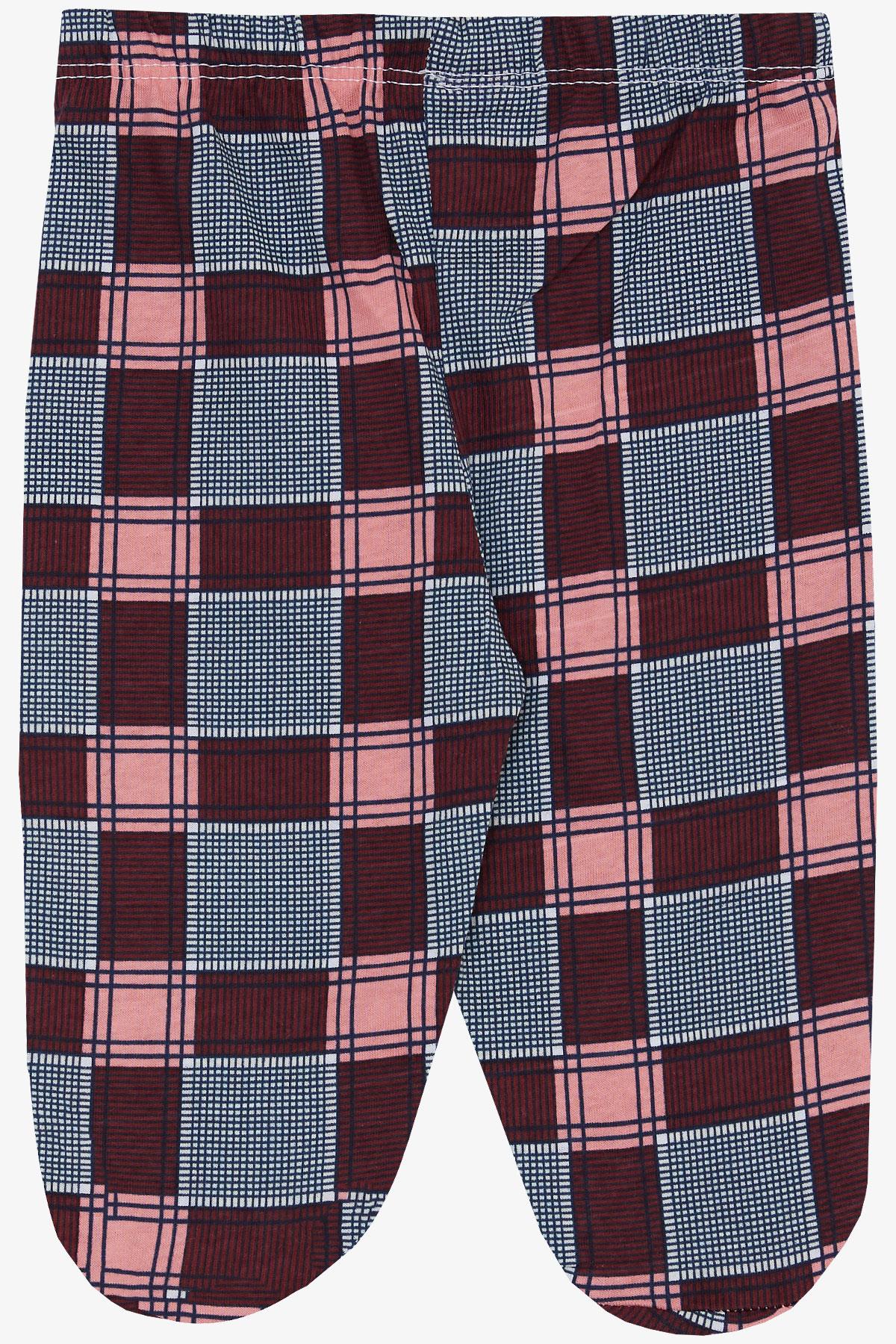 Breeze Kız Bebek Patikli Alt Ekose Desenli Karışık Renk (6 Ay)