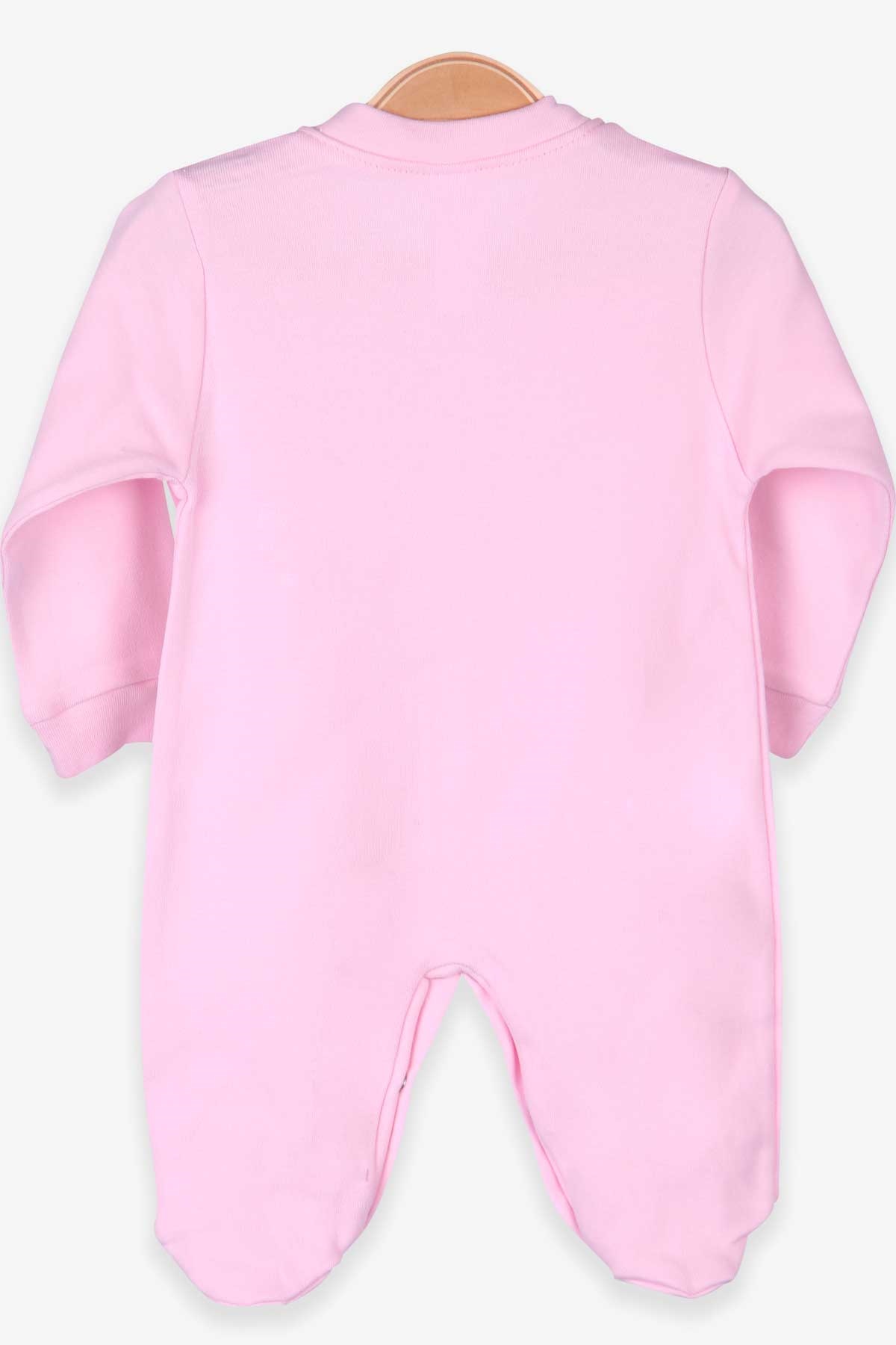 Breeze Kız Bebek Patikli Tulum Ayıcıklı Şapkalı Set Pudra (0-3 Ay-4 Ay)