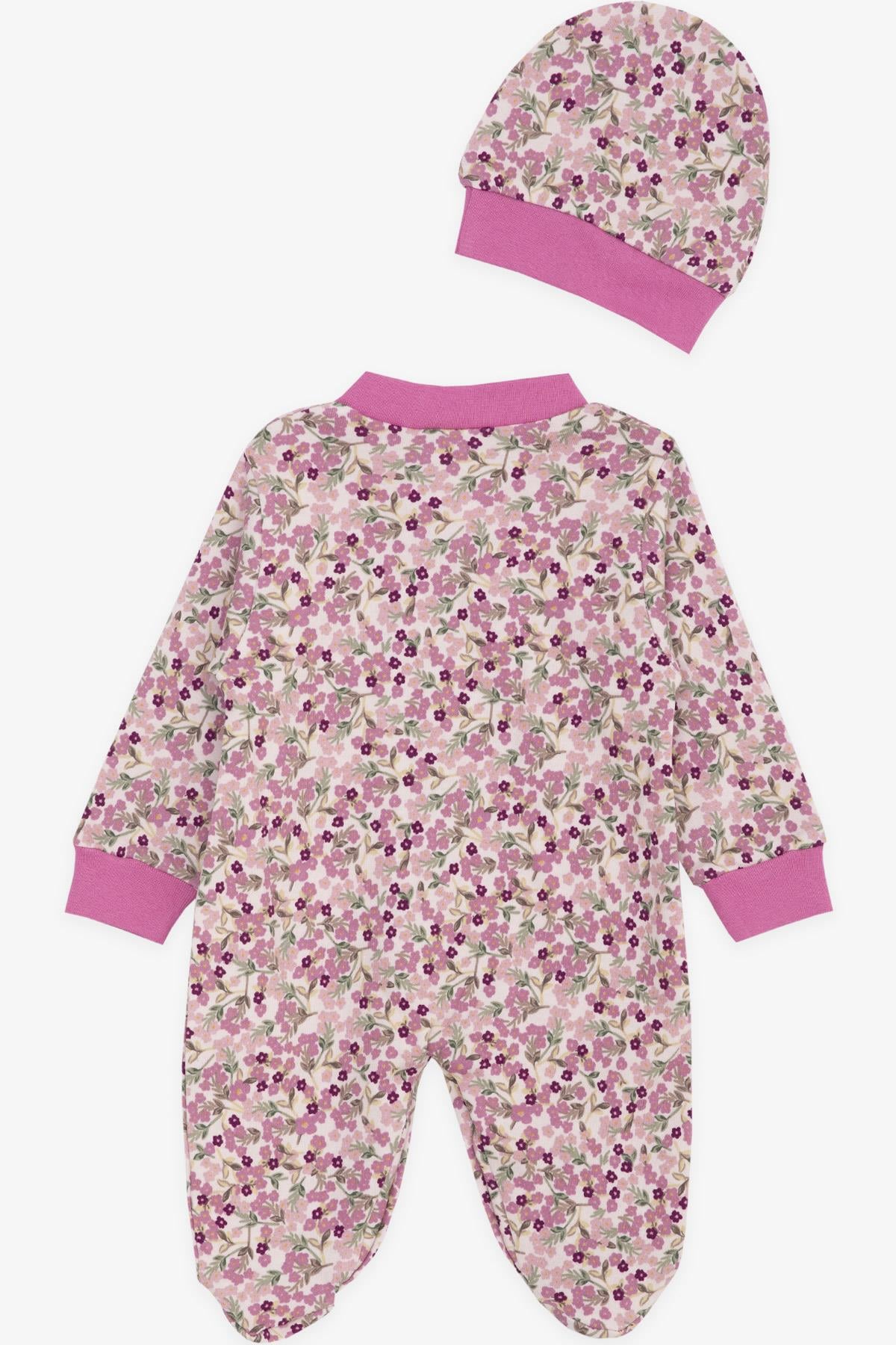 Breeze Kız Bebek Patikli Tulum Çiçek Desenli Karışık Renk (0-3 Ay-6 Ay)