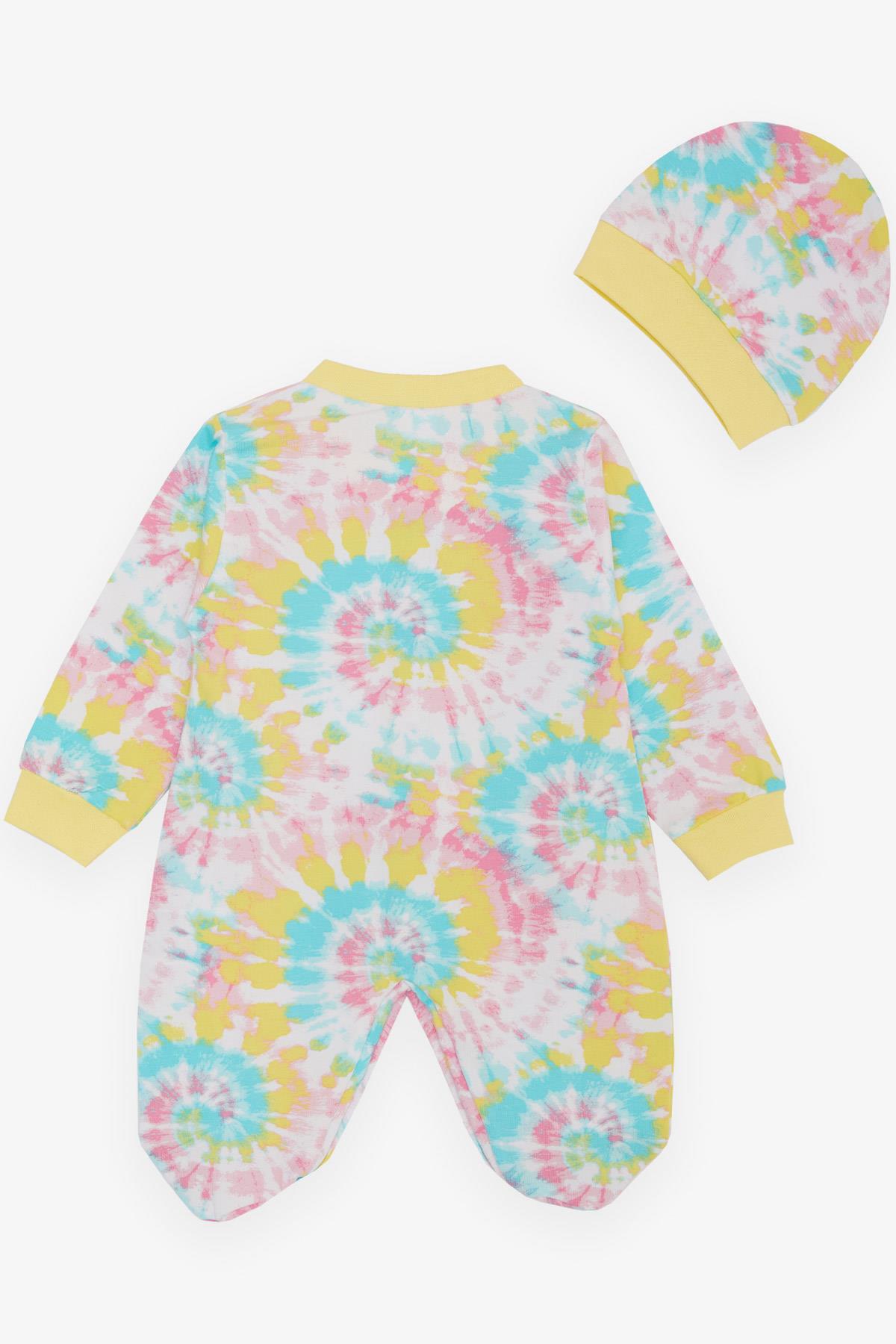 Breeze Kız Bebek Patikli Tulum Renkli Desenli Karışık Renk (0-3-6 Ay)
