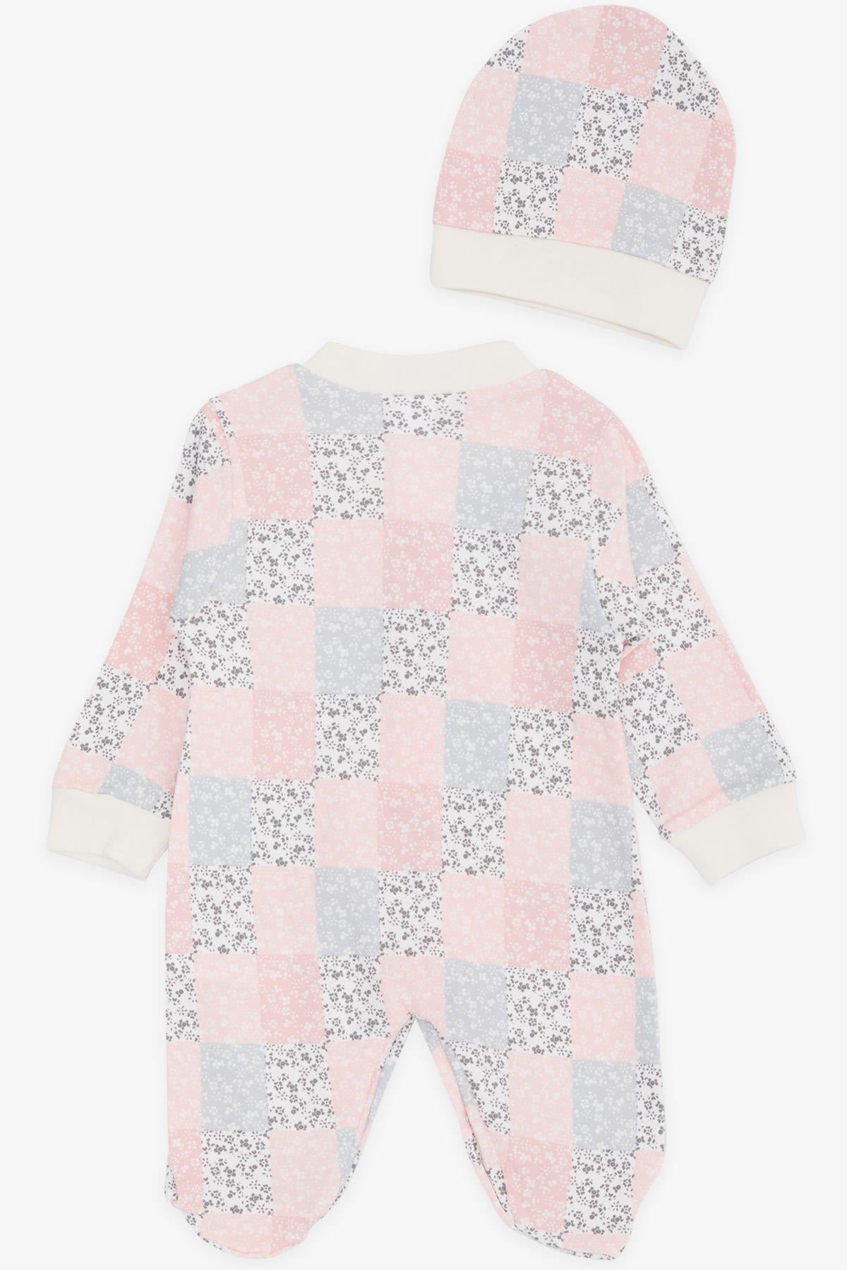 Breeze Kız Bebek Patikli Tulum Yama Desenli Karışık Renk (0-3 Ay-6 Ay)