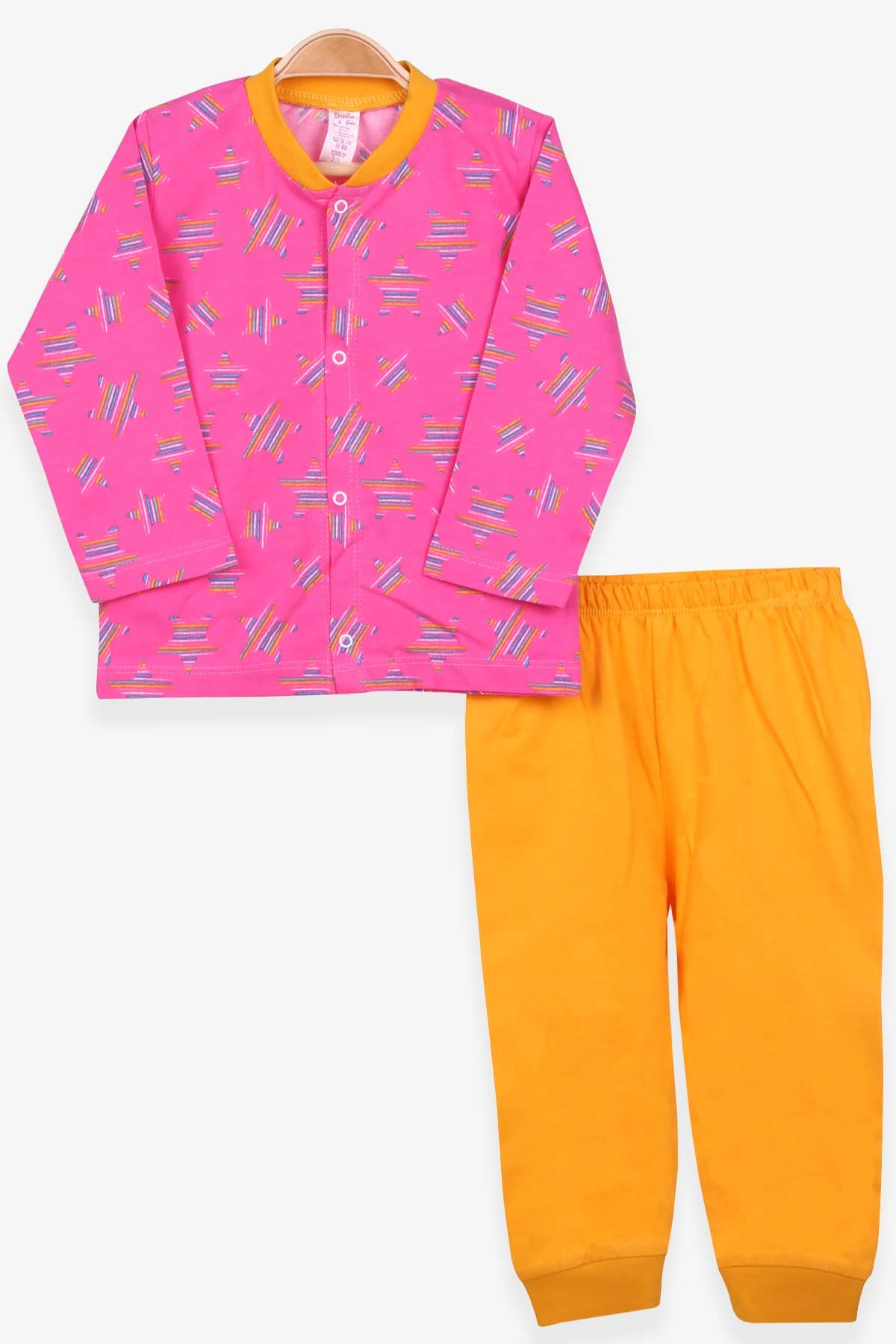 Breeze Kız Bebek Pijama Takım Yıldız Desenli Pembe (4 Ay-1 Yaş)