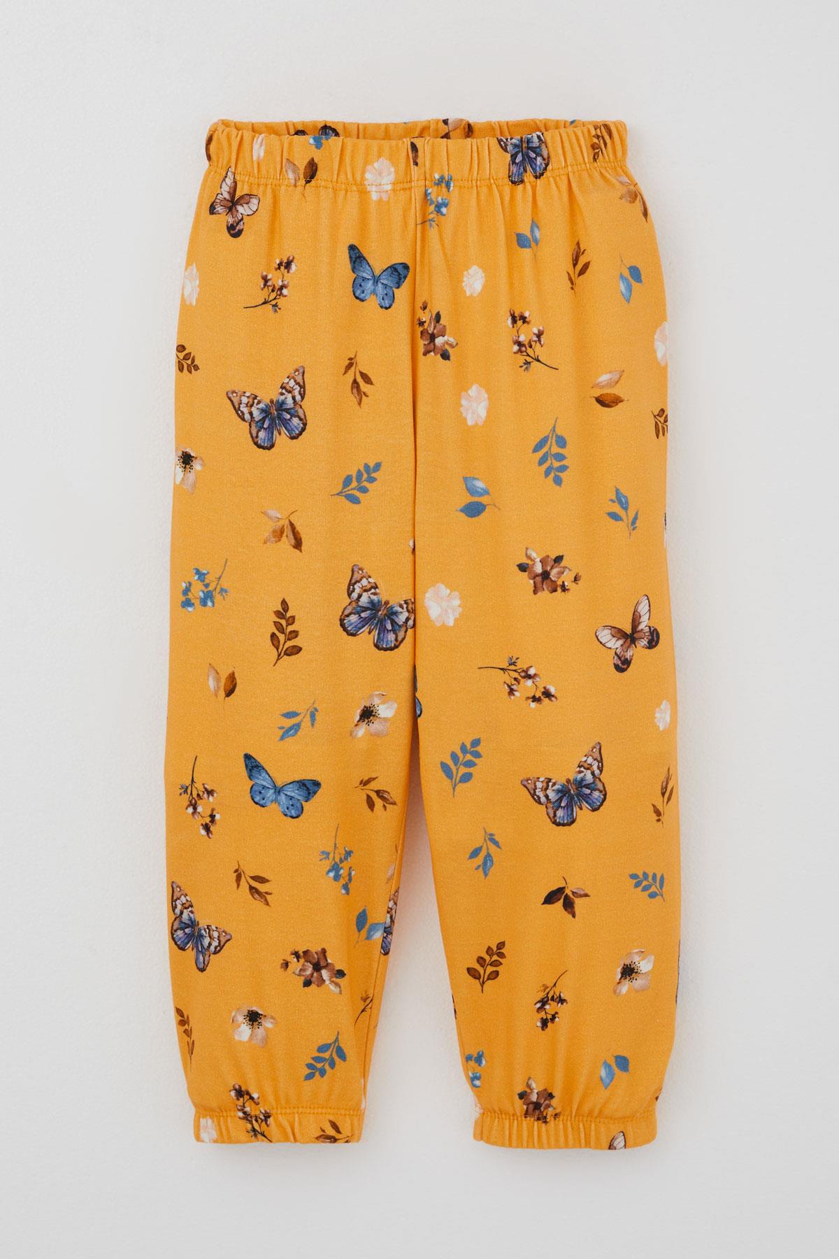 Breeze Kız Bebek Pijama Takımı Bahar Temalı Kelebek Rüyası Sarı (9 Ay-3 Yaş)