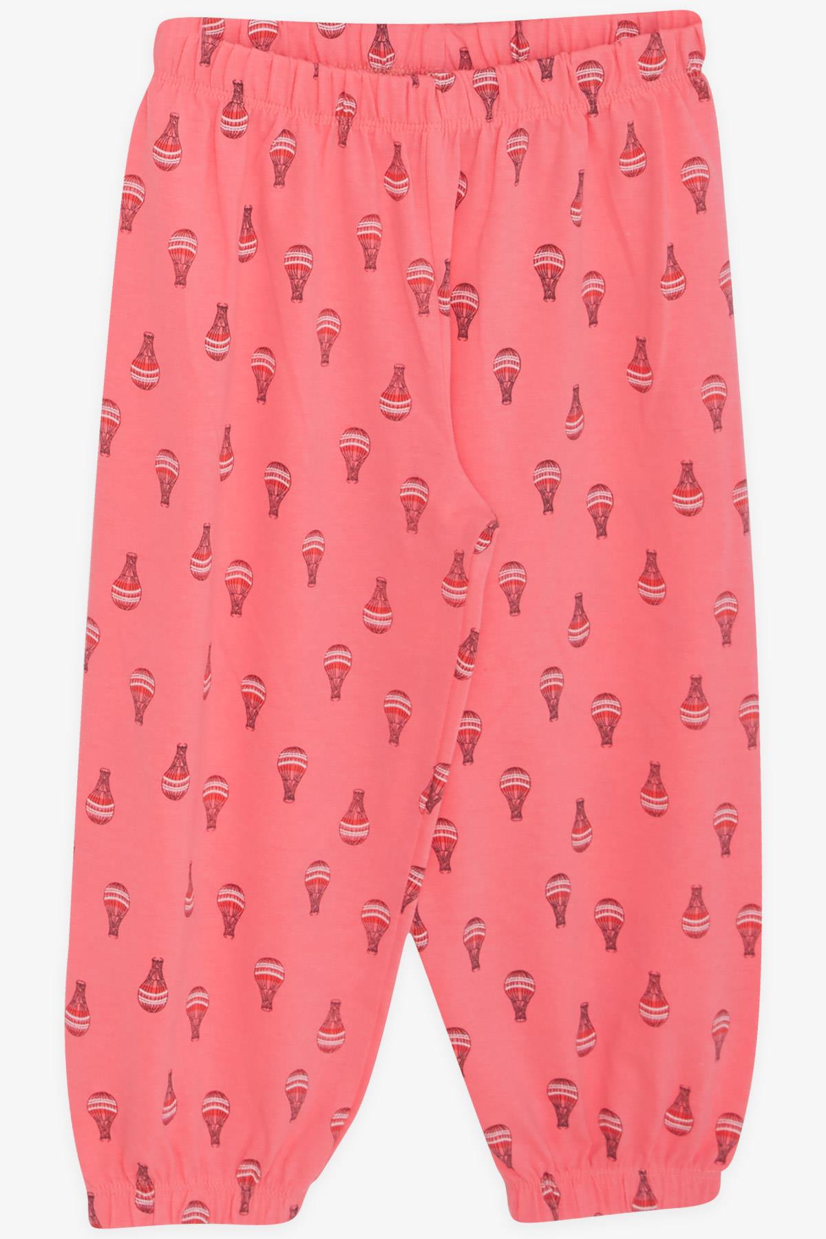 Breeze Kız Bebek Pijama Takımı Balon Desenli Neon Pembe (9 Ay-3 Yaş)