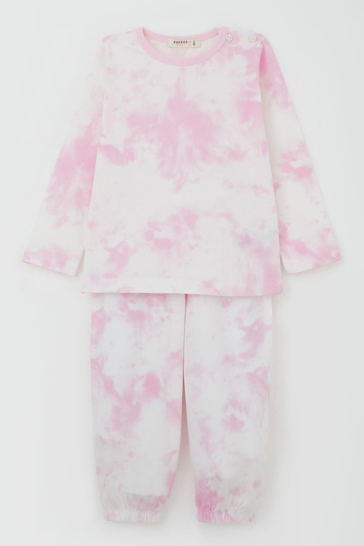 Breeze Kız Bebek Pijama Takımı Batik Desenli Karışık Renk (9 Ay-3 Yaş)