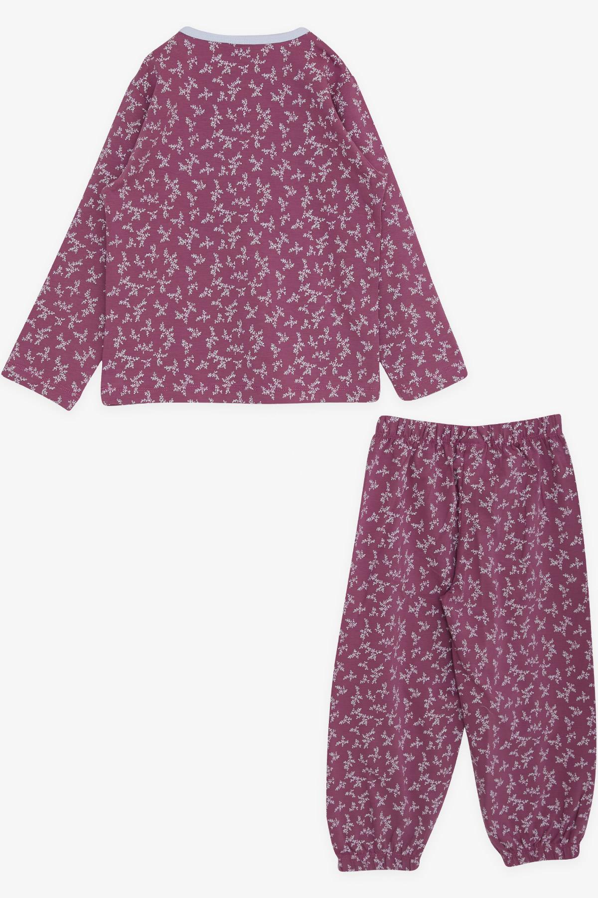 Breeze Kız Bebek Pijama Takımı Çiçek Desenli Mürdüm (9 Ay-3 Yaş)