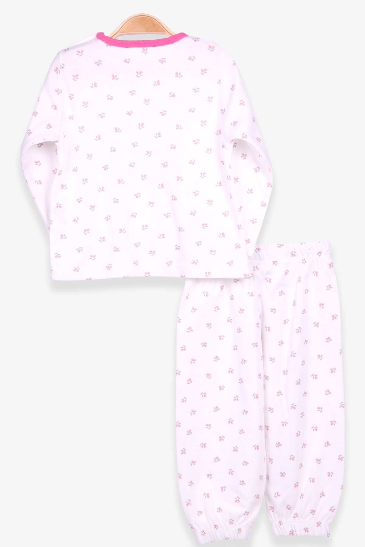 Breeze Kız Bebek Pijama Takımı Çiçek Desenli Ekru (9 Ay-3 Yaş)