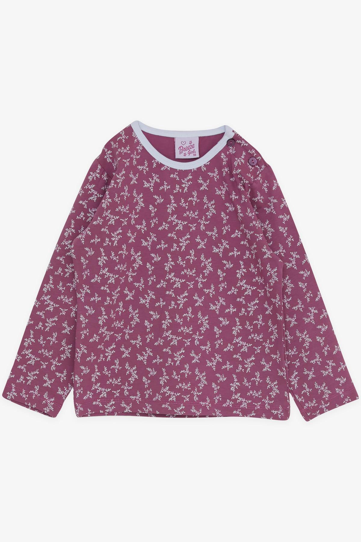 Breeze Kız Bebek Pijama Takımı Çiçek Desenli Mürdüm (9 Ay-3 Yaş)