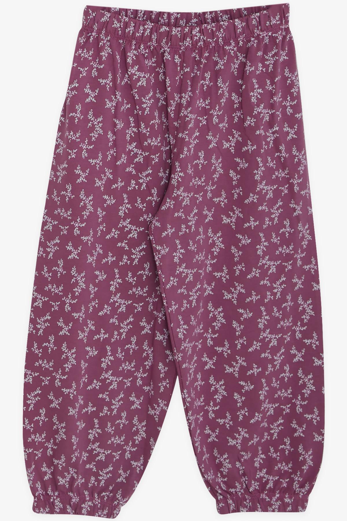 Breeze Kız Bebek Pijama Takımı Çiçek Desenli Mürdüm (9 Ay-3 Yaş)