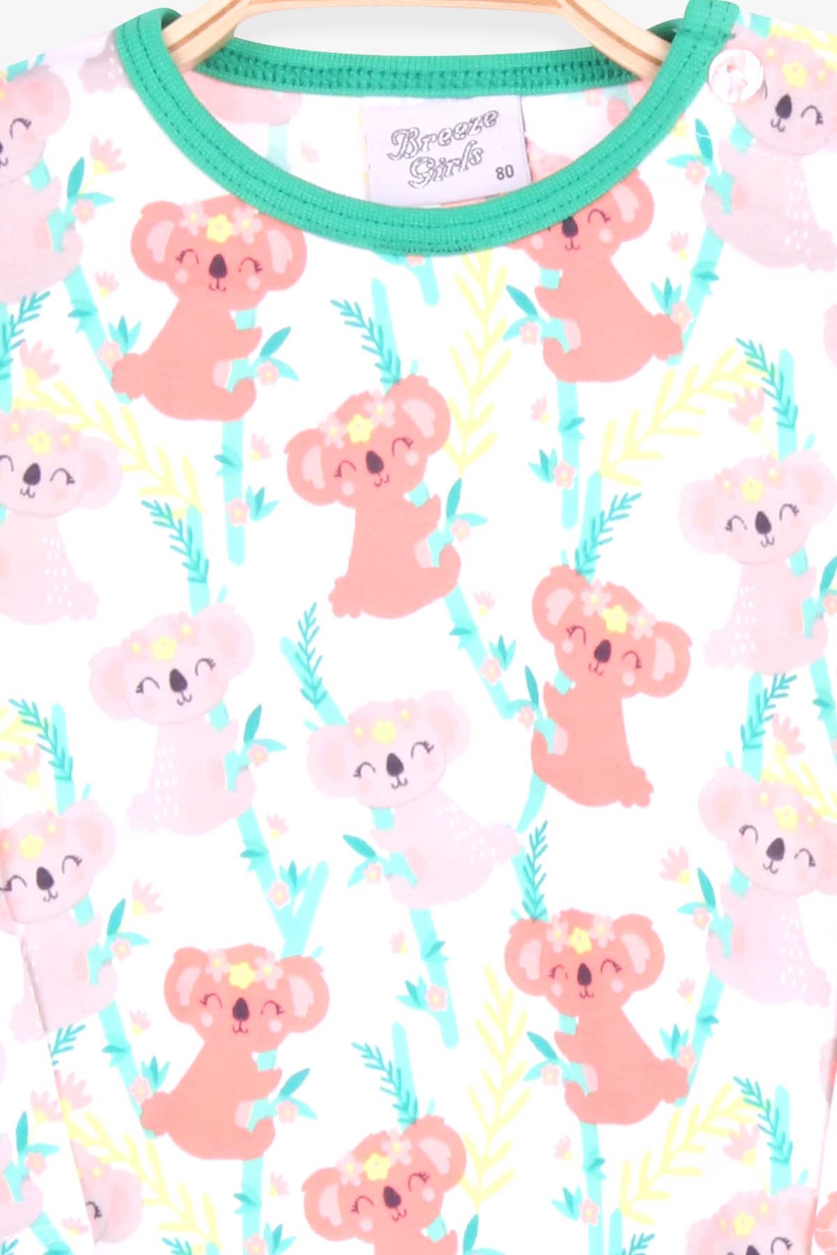 Breeze Kız Bebek Pijama Takımı Çiçek Desenli (9 Ay-3 Yaş)