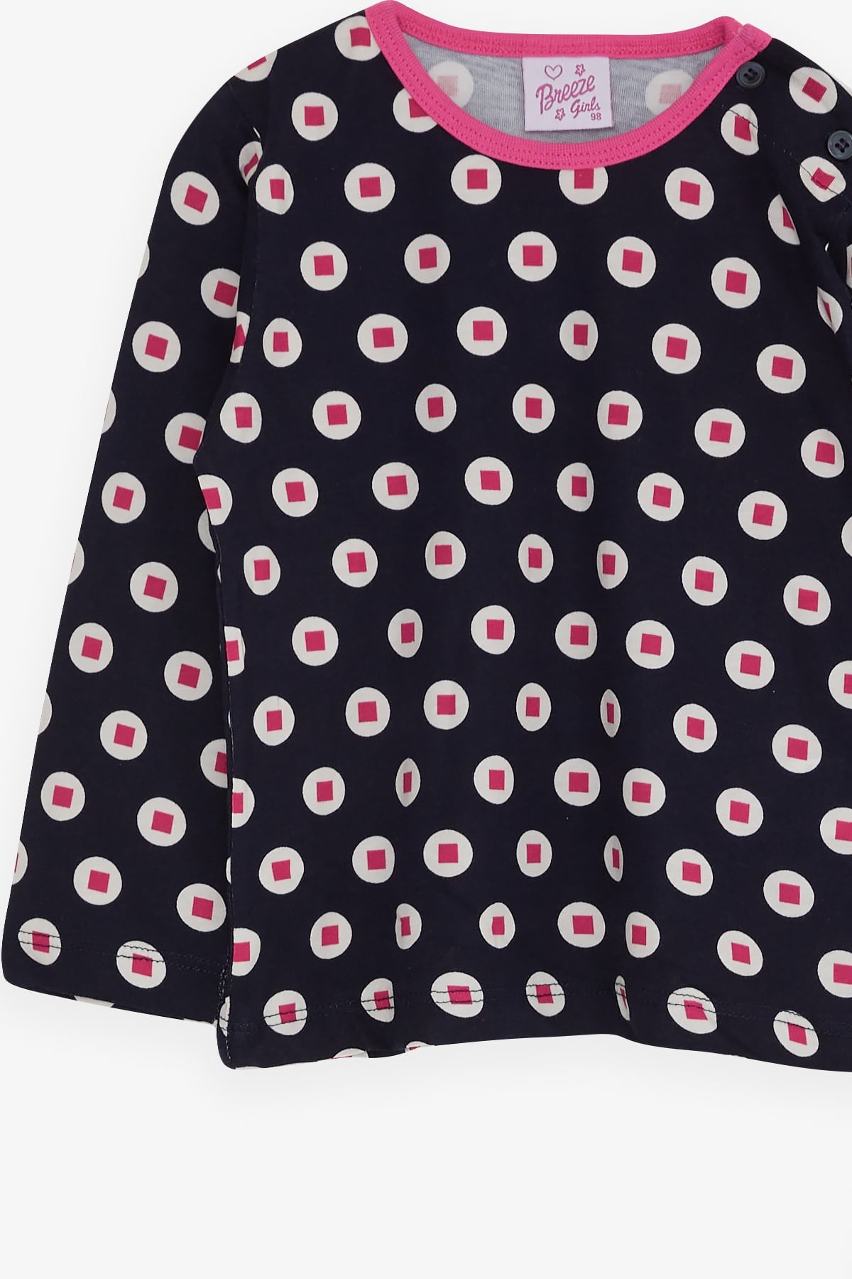 Breeze Kız Bebek Pijama Takımı Desenli Lacivert (9 Ay-3 Yaş)