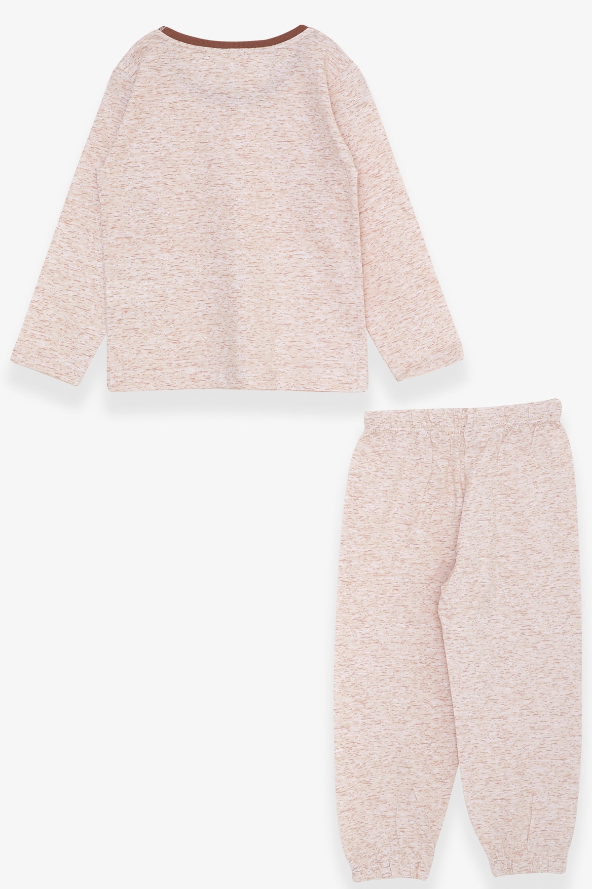 Breeze Kız Bebek Pijama Takımı Desenli Bej Melanj (9 Ay-3 Yaş)