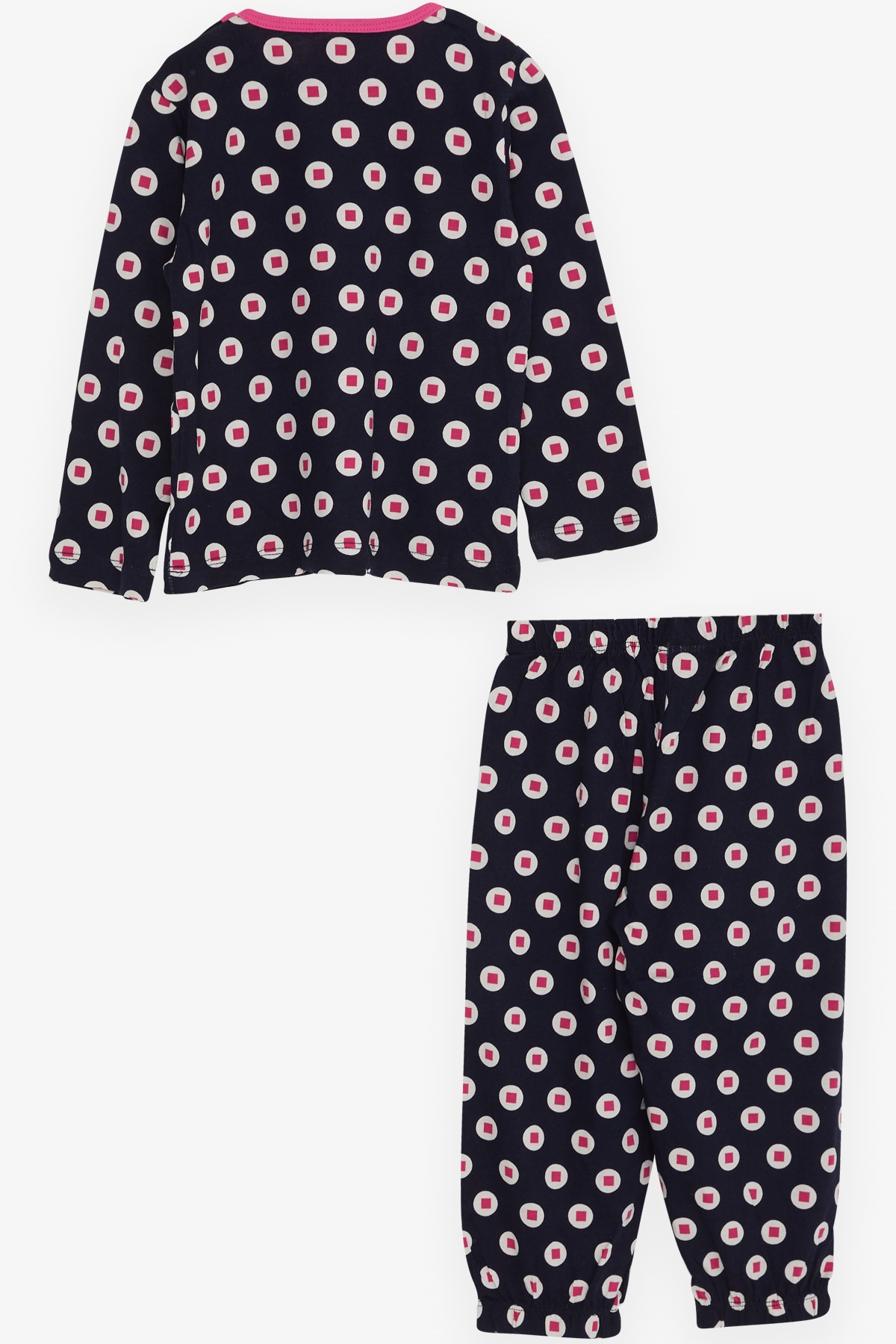 Breeze Kız Bebek Pijama Takımı Desenli Lacivert (9 Ay-3 Yaş)
