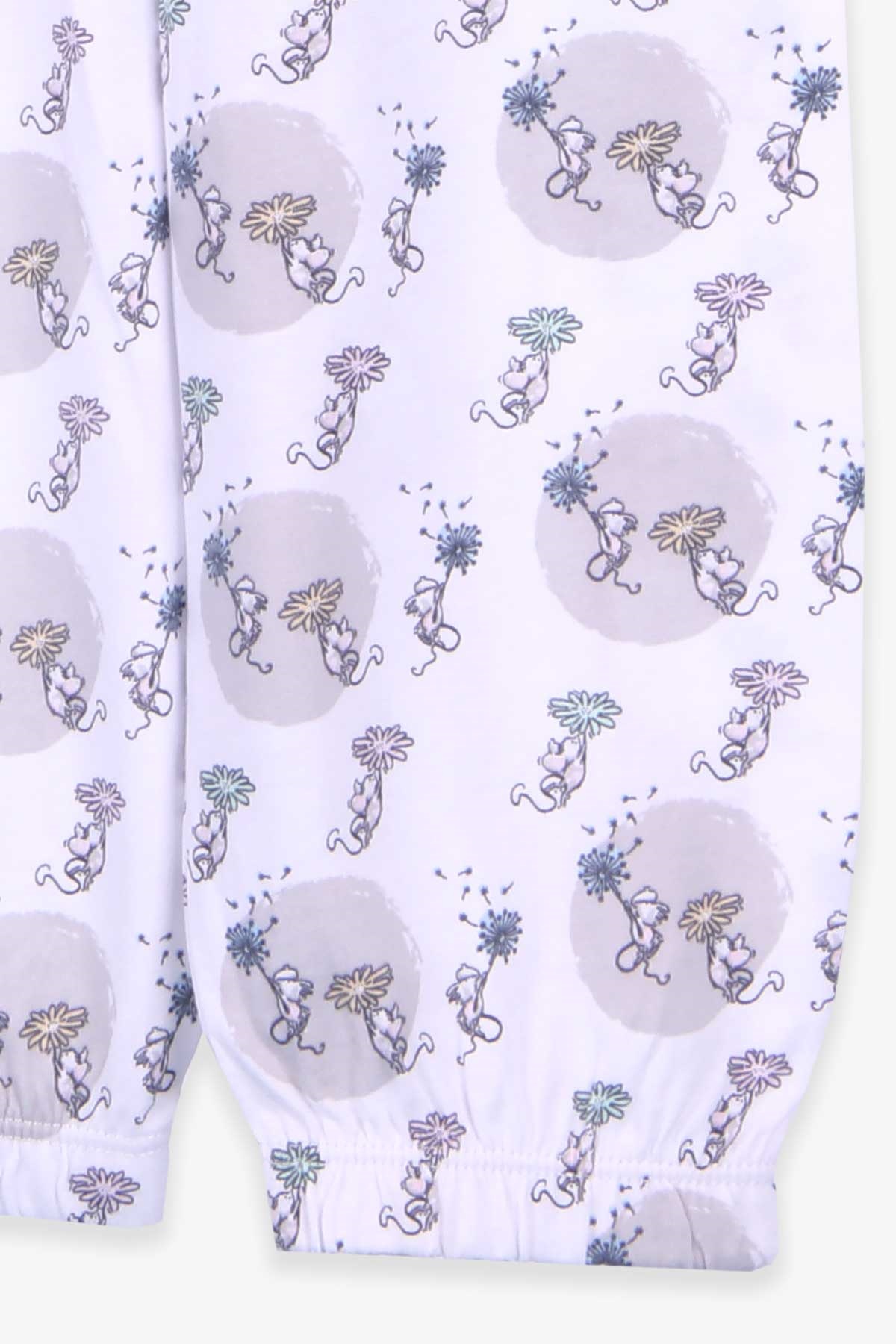 Breeze Kız Bebek Pijama Takımı Fare Desenli Beyaz (9 Ay-3 Yaş)