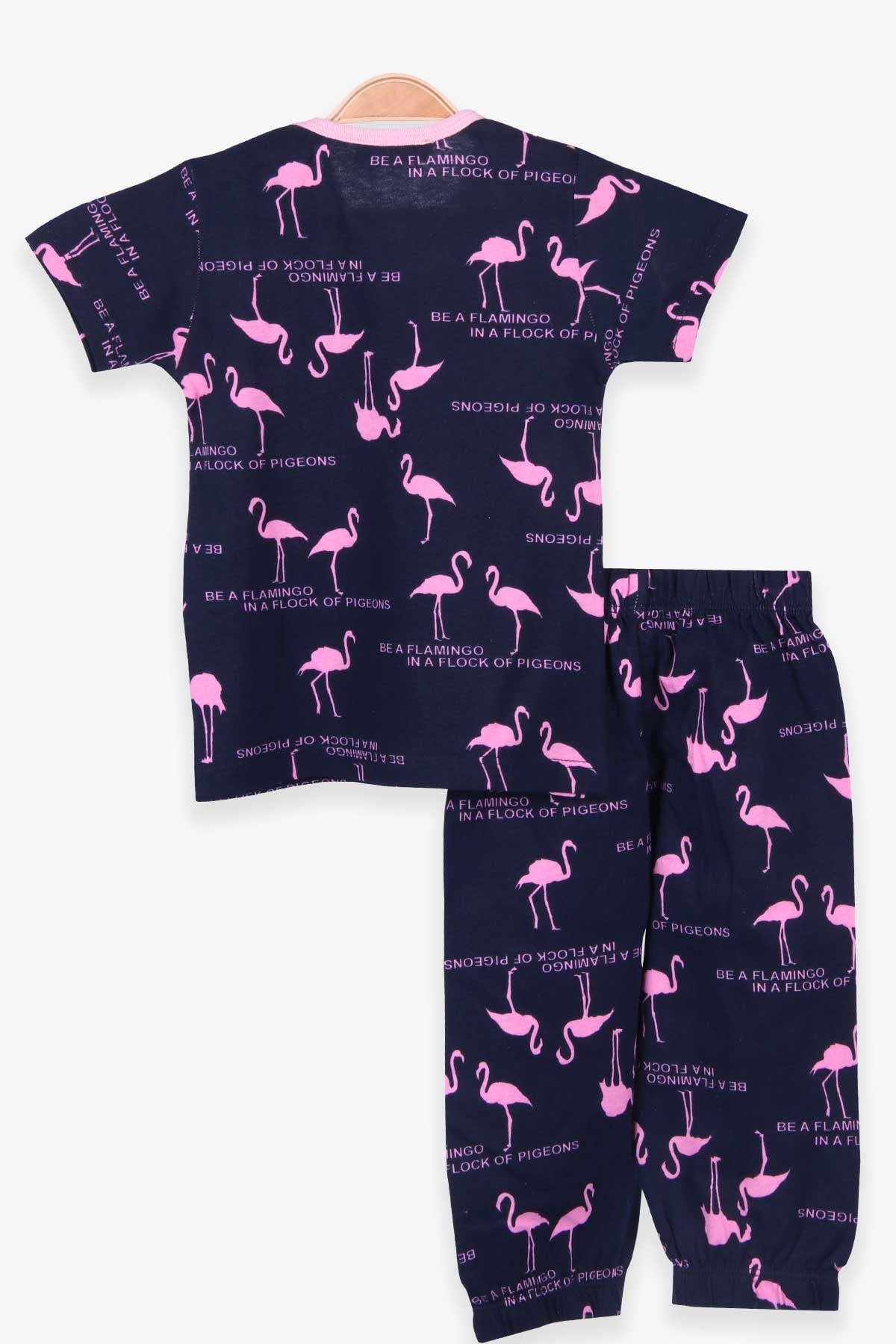 Breeze Kız Bebek Pijama Takımı Flamingo Desenli Lacivert (1-2 Yaş)