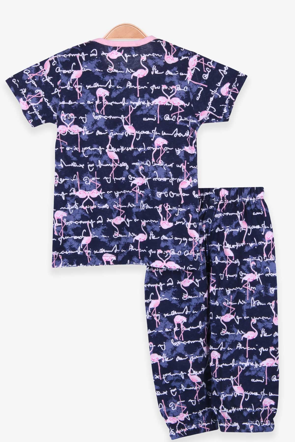 Breeze Kız Bebek Pijama Takımı Flamingo Desenli Lacivert (9 Ay-3 Yaş)