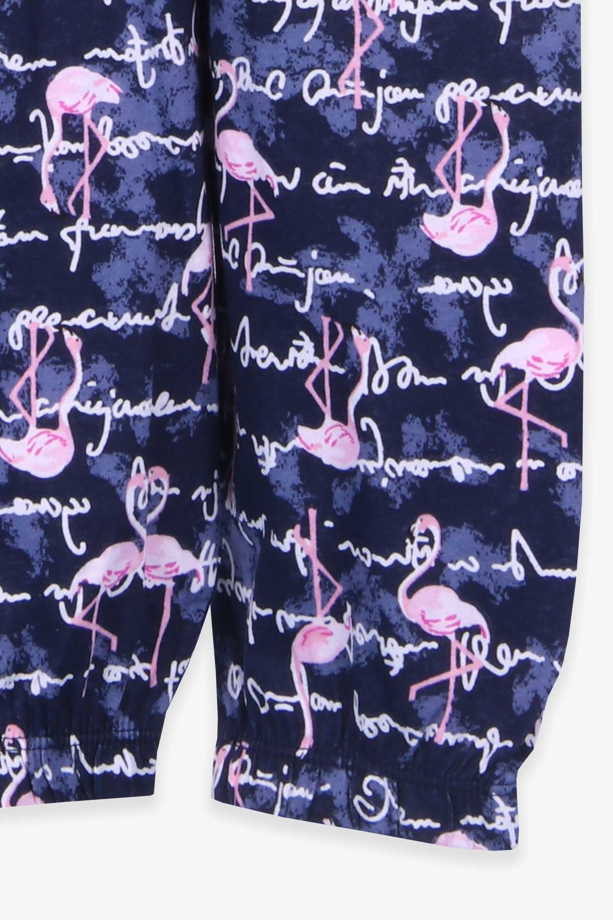 Breeze Kız Bebek Pijama Takımı Flamingo Desenli Lacivert (9 Ay-3 Yaş)