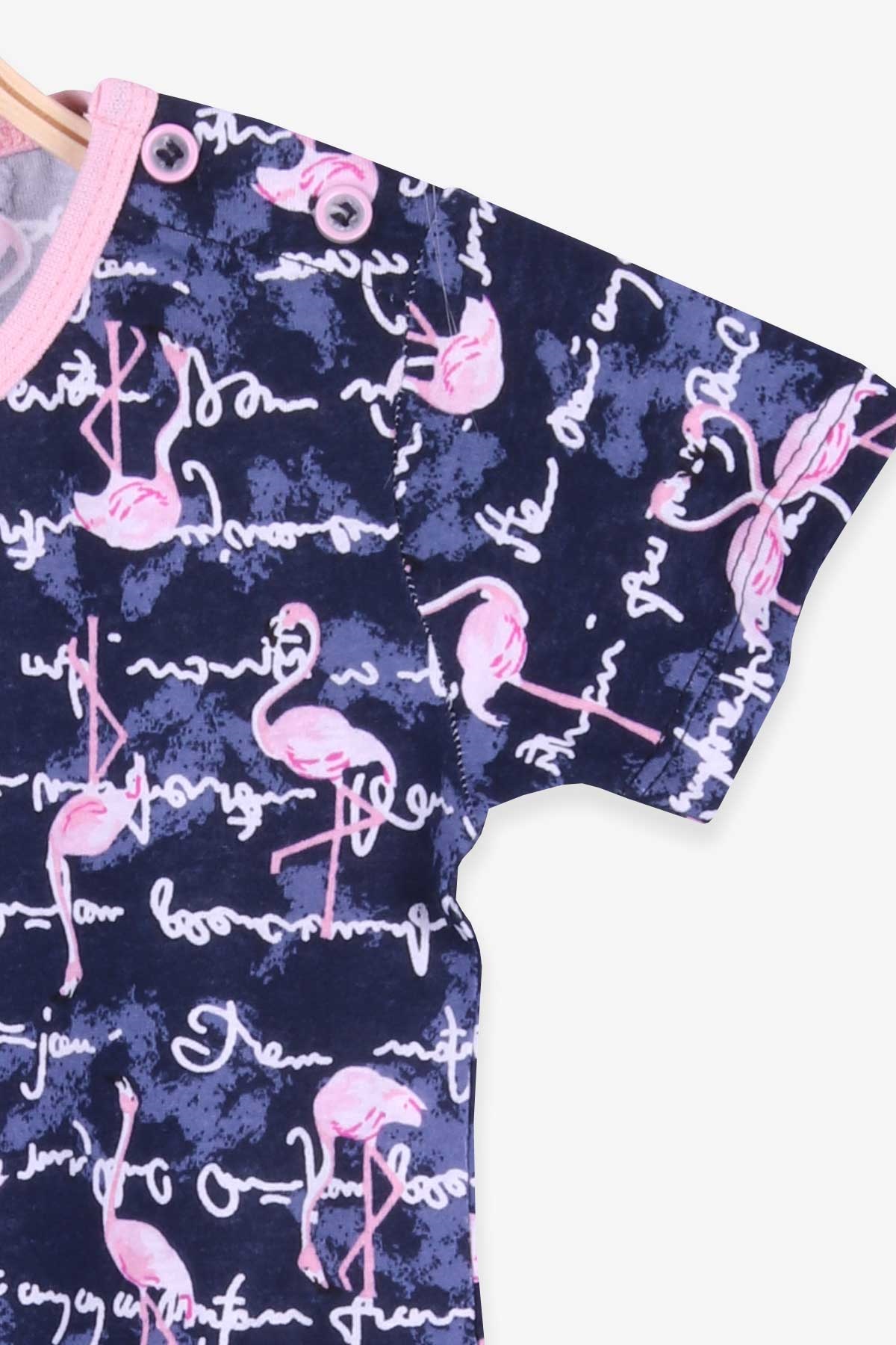 Breeze Kız Bebek Pijama Takımı Flamingo Desenli Lacivert (9 Ay-3 Yaş)