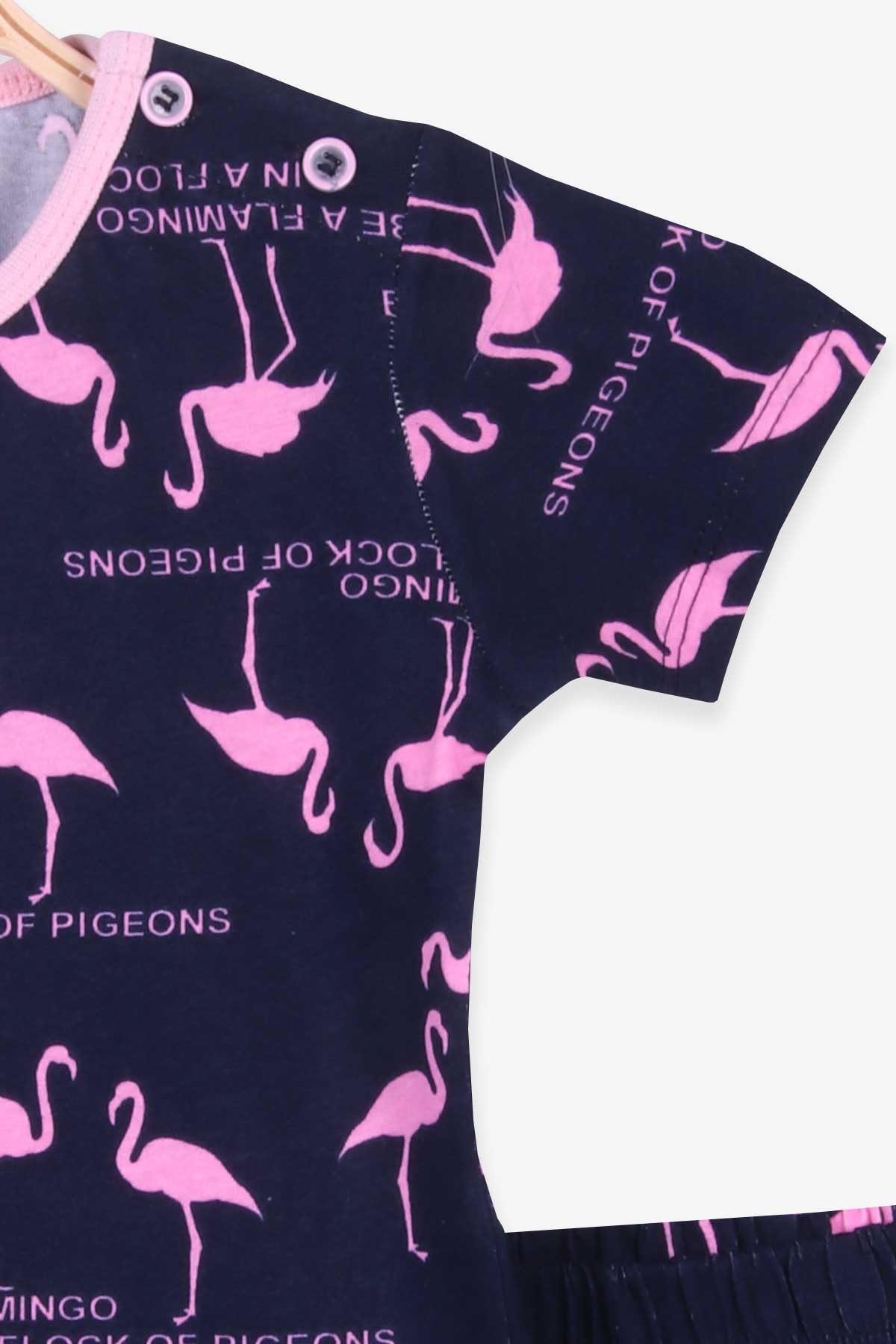 Breeze Kız Bebek Pijama Takımı Flamingo Desenli Lacivert (1-2 Yaş)