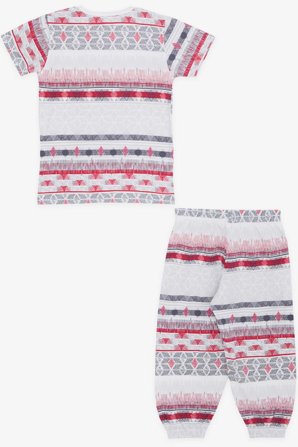 Breeze Kız Bebek Pijama Takımı Geometrik Desenli Karışık Renk (9 Ay-3 Yaş)
