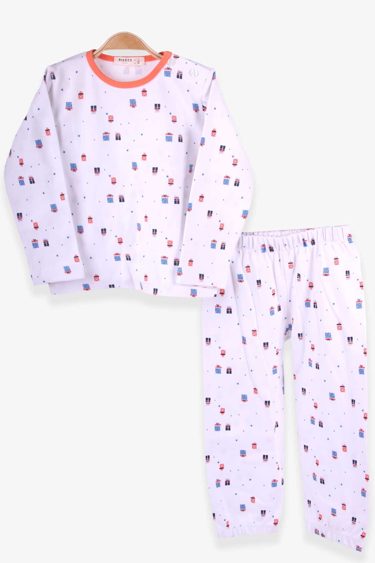Breeze Kız Bebek Pijama Takımı Hediye Paketi Desenli Beyaz (9 Ay-3 Yaş)
