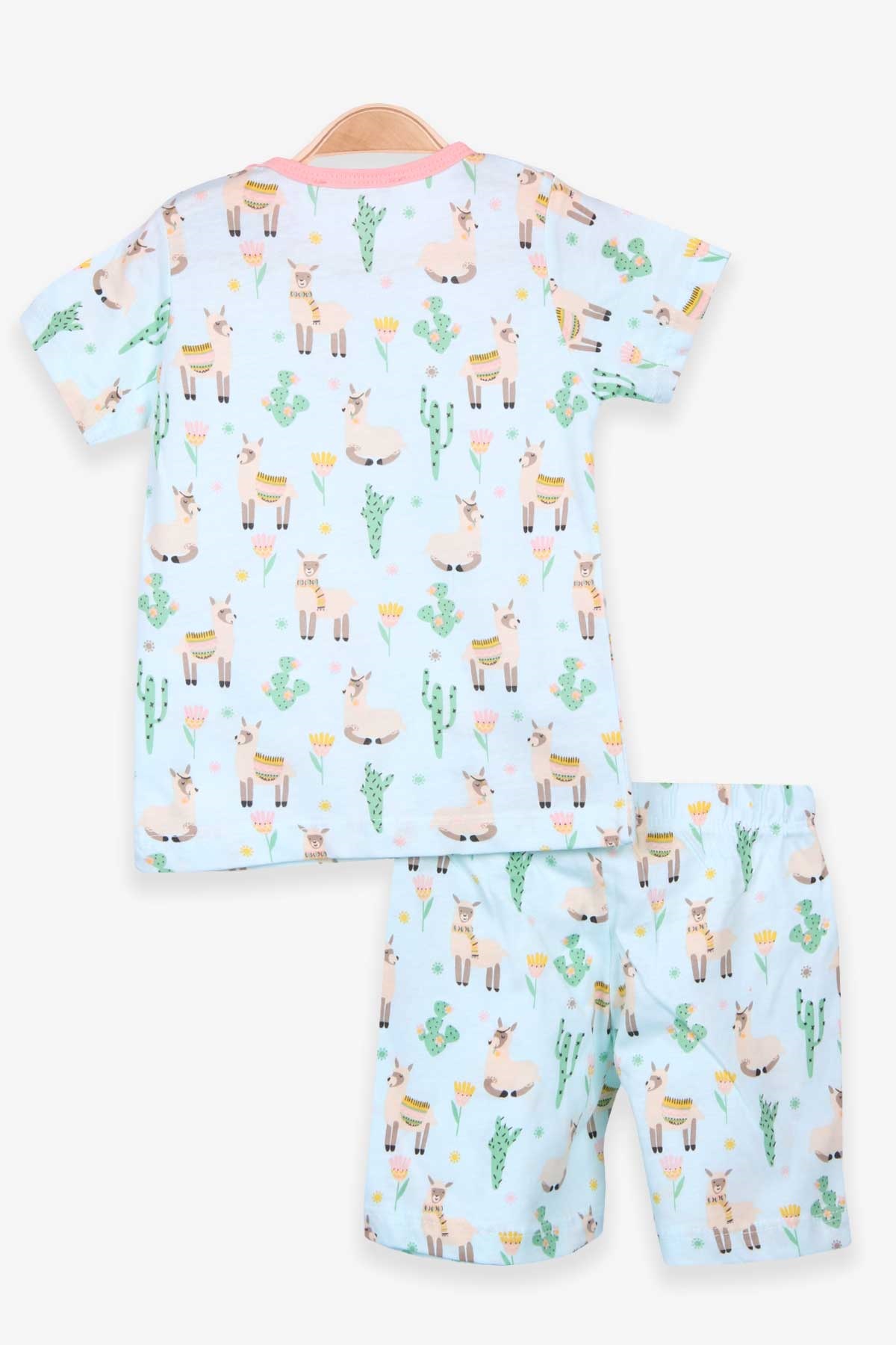 Breeze Kız Bebek Pijama Takımı Kaktüs Desenli Su Yeşili (9 Ay-3 Yaş)