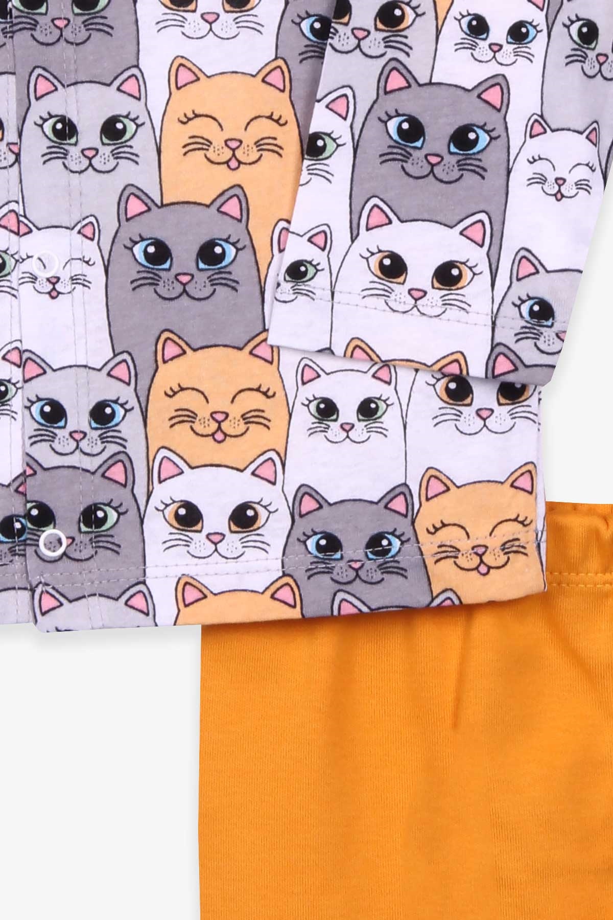 Breeze Kız Bebek Pijama Takımı Kedili Karışık Renk (4 Ay-1 Yaş)